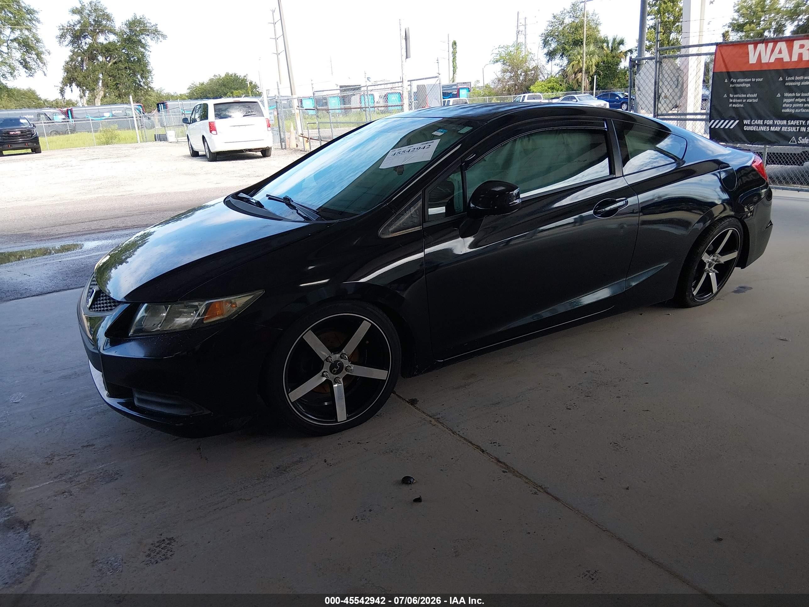2013 Honda Civic Lx Black vin: 2HGFG3B54DH532810