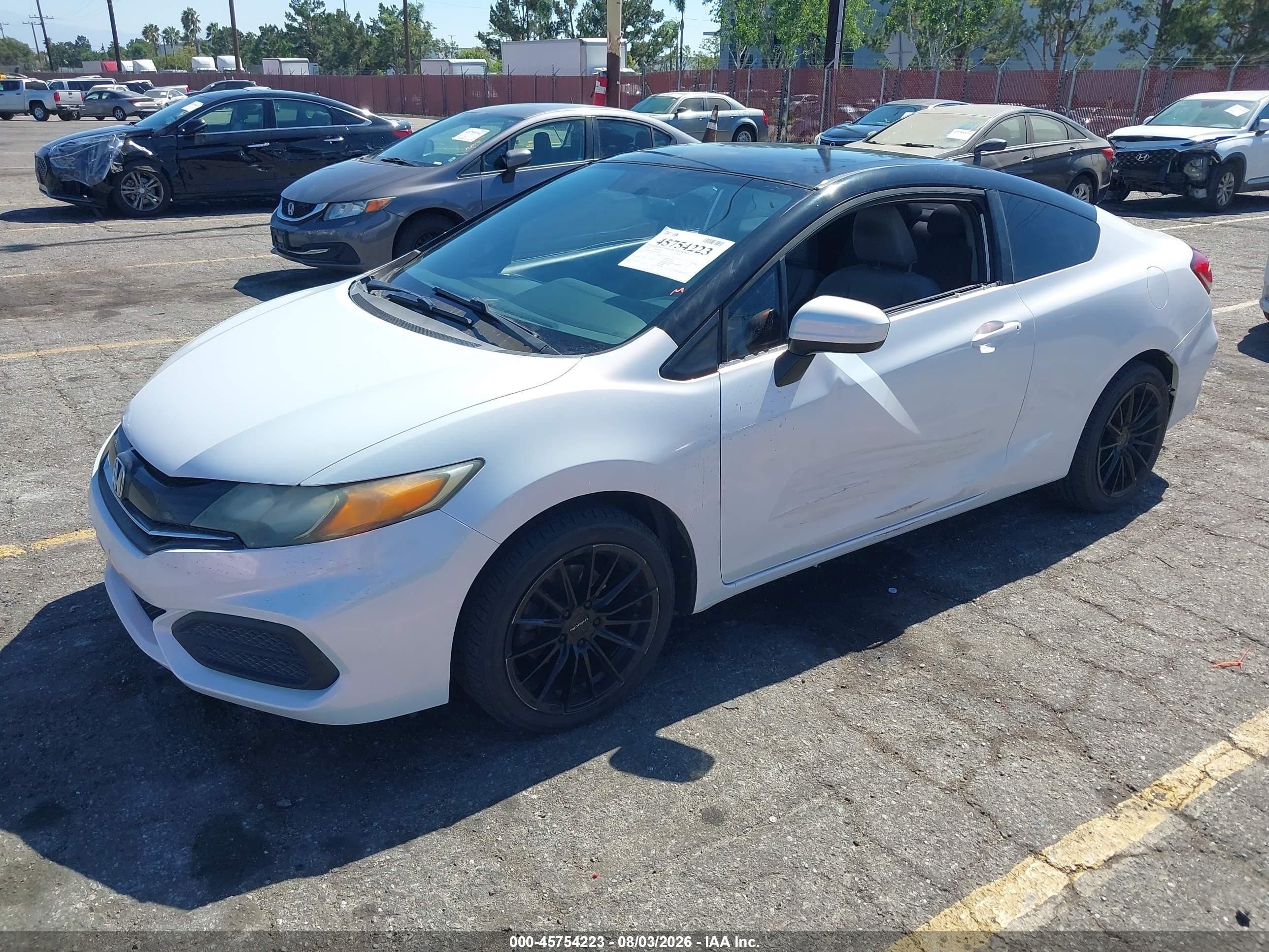 2014 Honda Civic Lx White vin: 2HGFG3B54EH506290