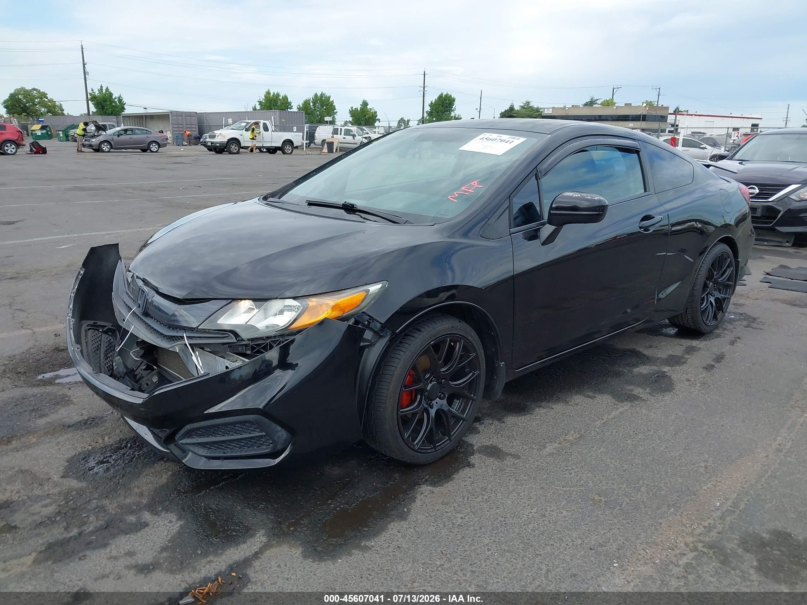 2014 Honda Civic Lx Black vin: 2HGFG3B54EH512798