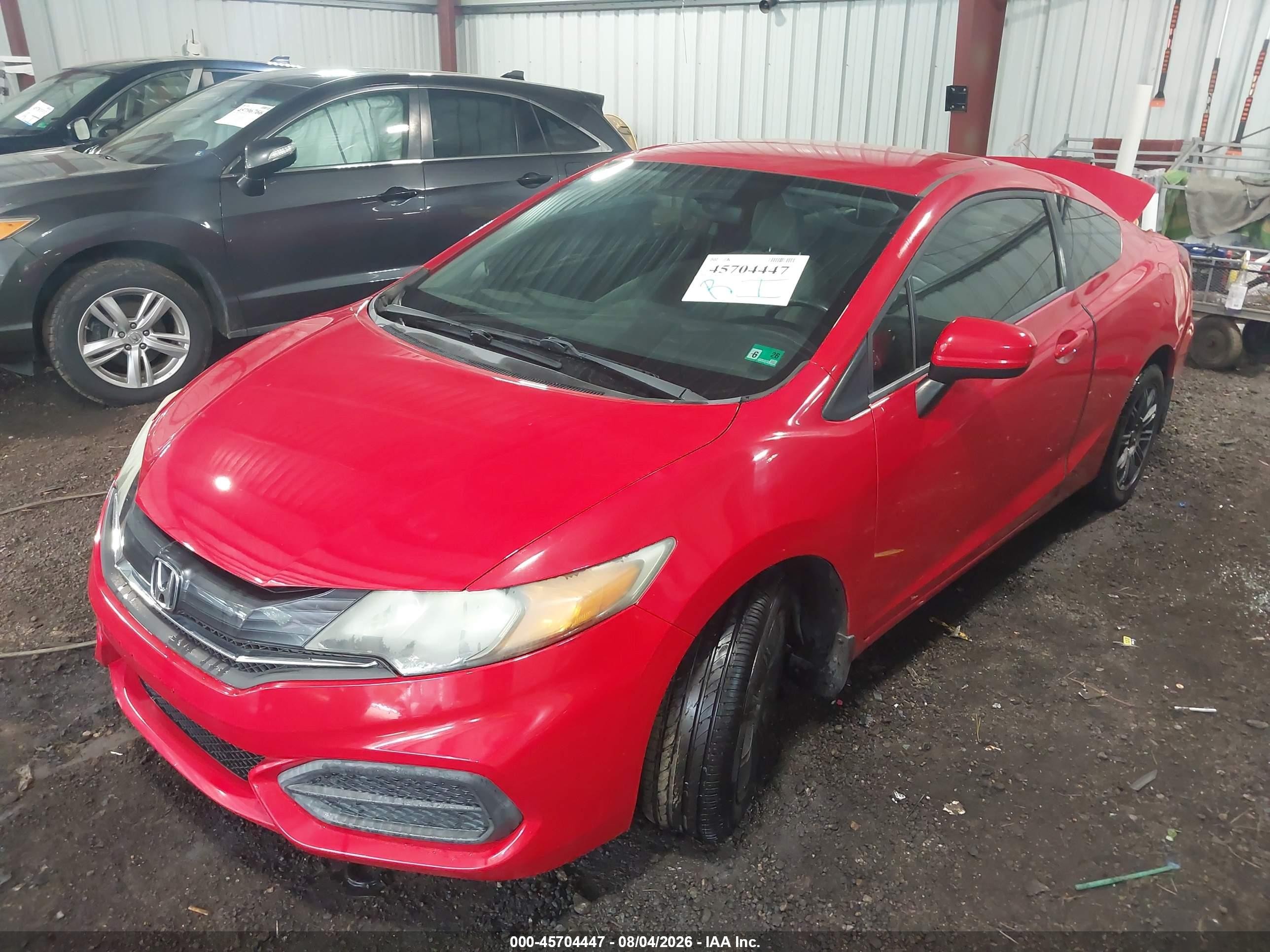 2015 Honda Civic Lx Red vin: 2HGFG3B54FH515492