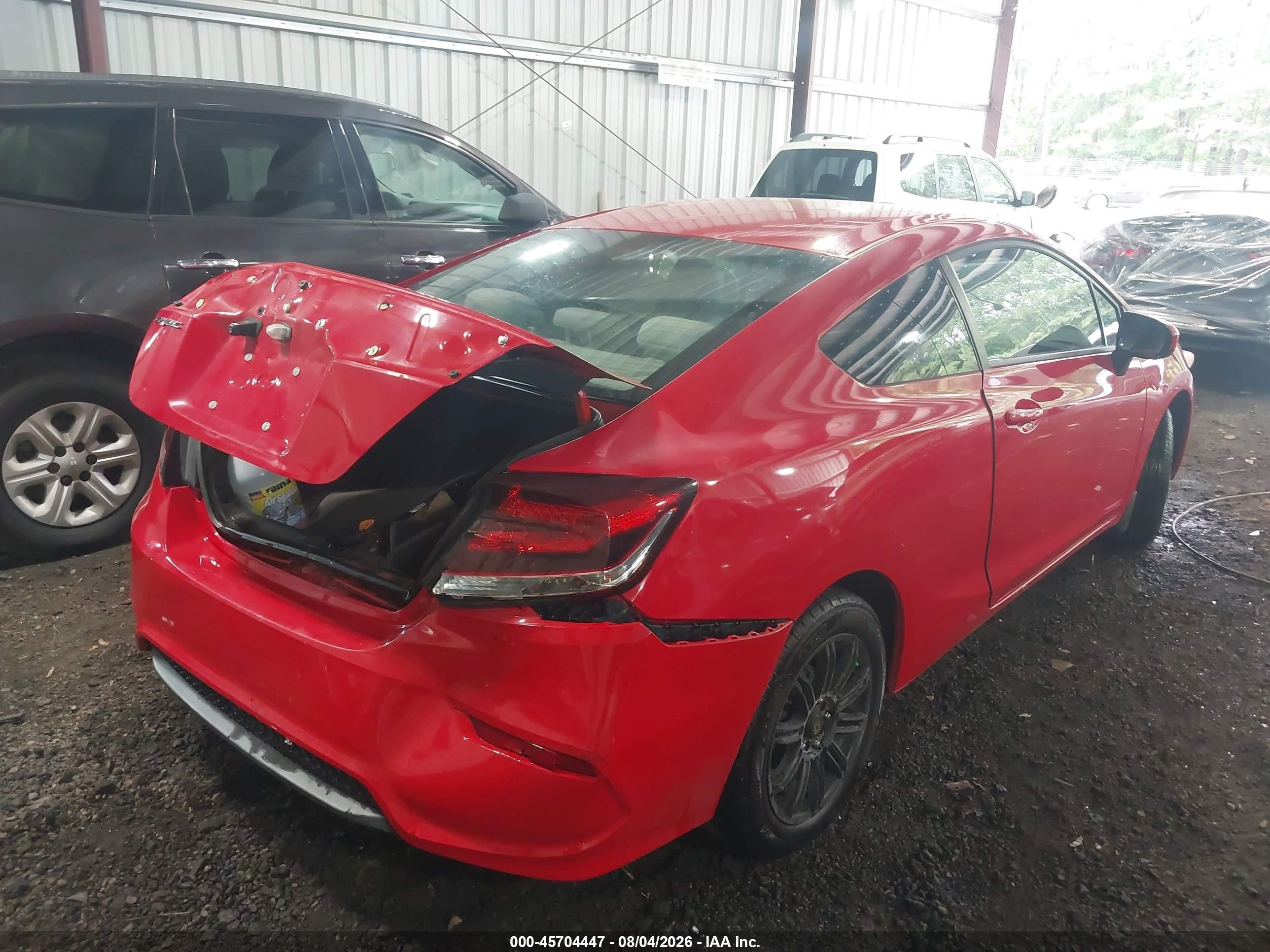 2015 Honda Civic Lx Red vin: 2HGFG3B54FH515492