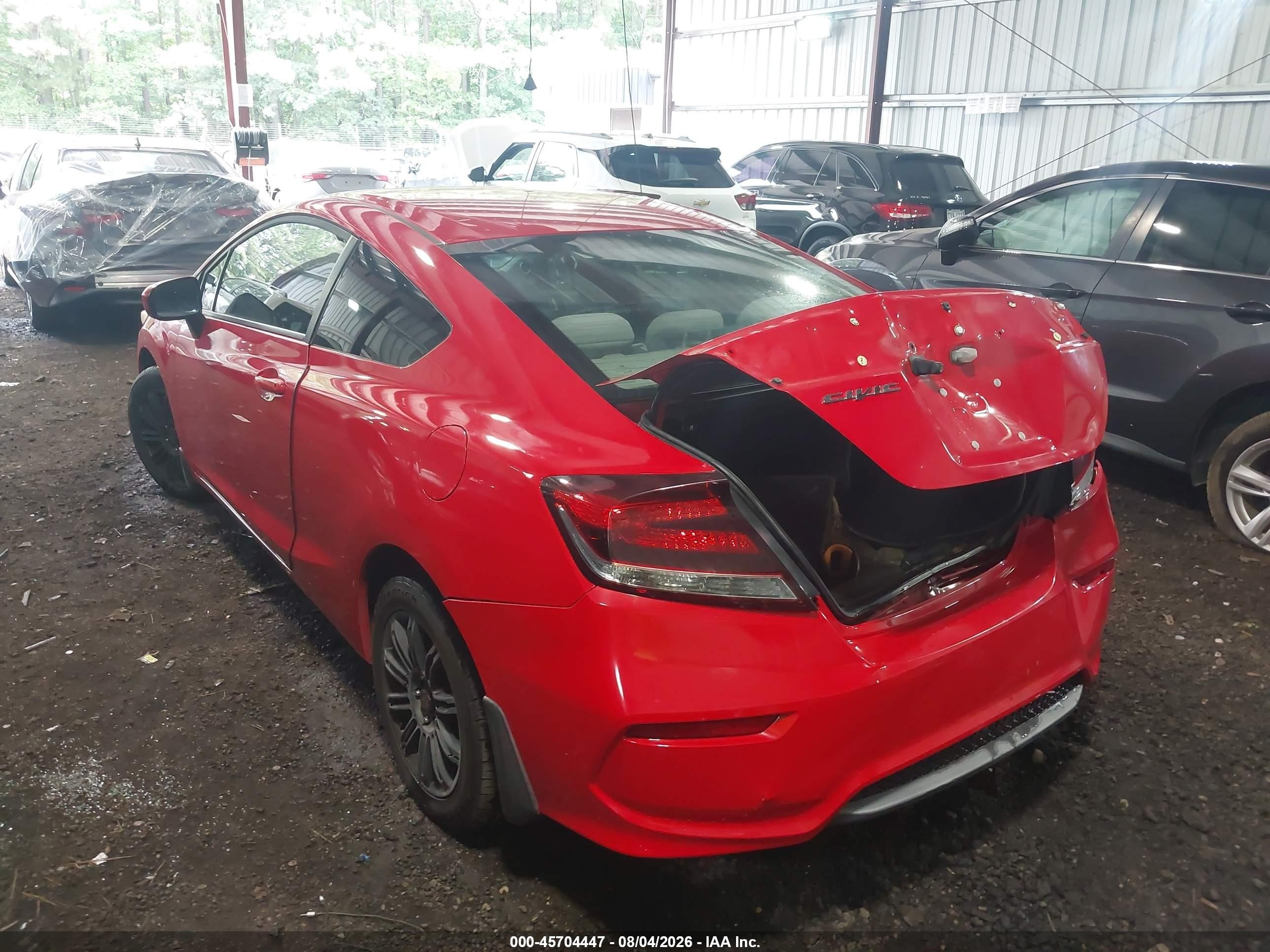 2015 Honda Civic Lx Red vin: 2HGFG3B54FH515492