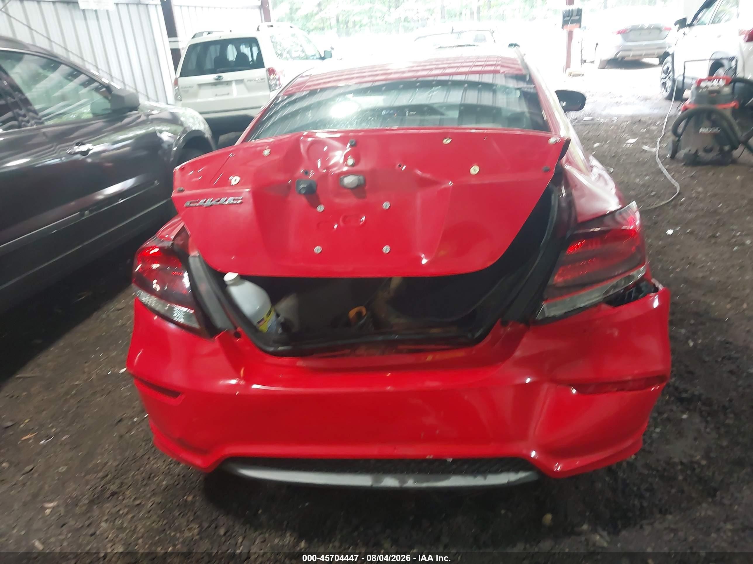 2015 Honda Civic Lx Red vin: 2HGFG3B54FH515492