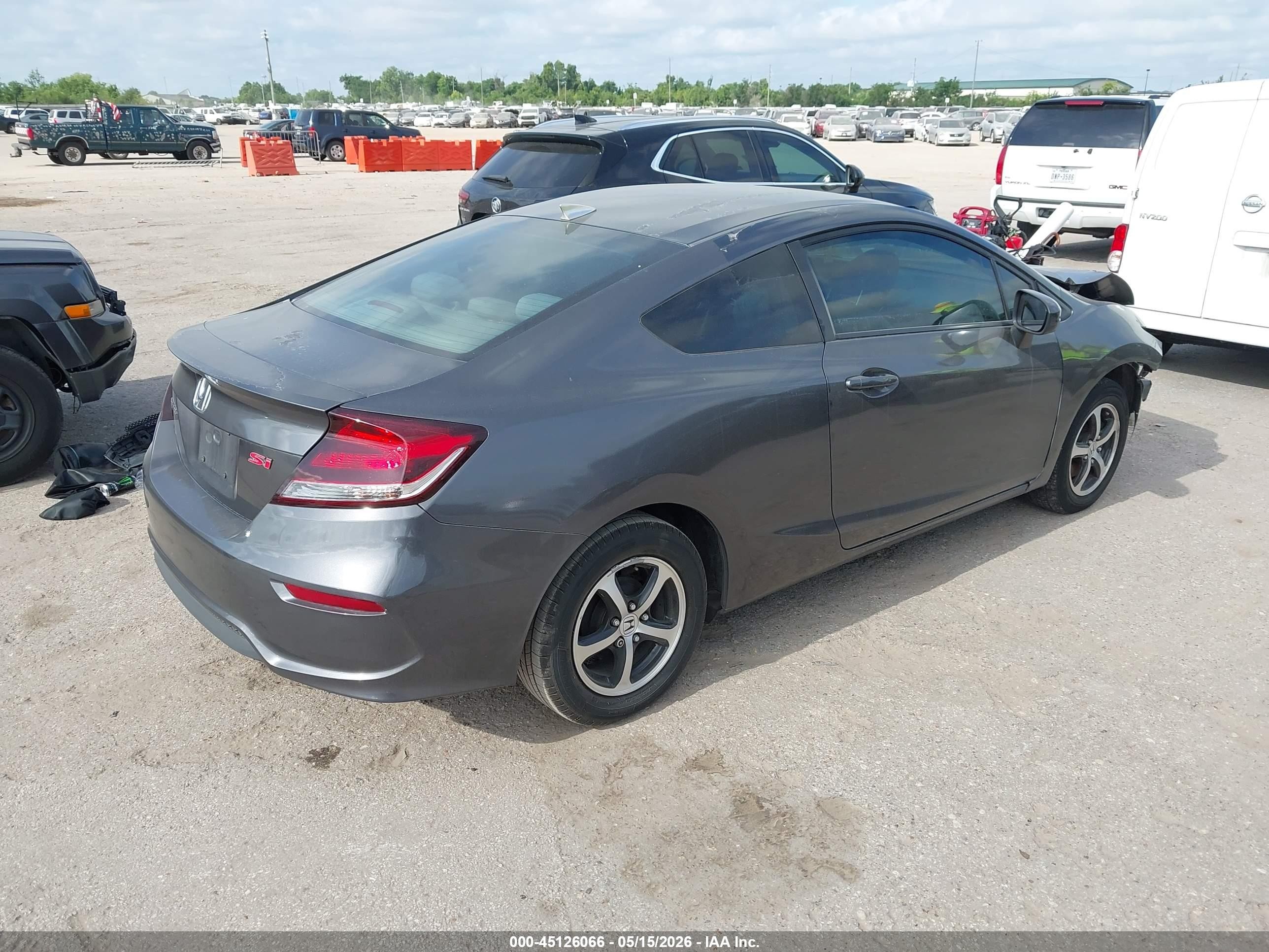 2015 Honda Civic Lx Gray vin: 2HGFG3B54FH519333