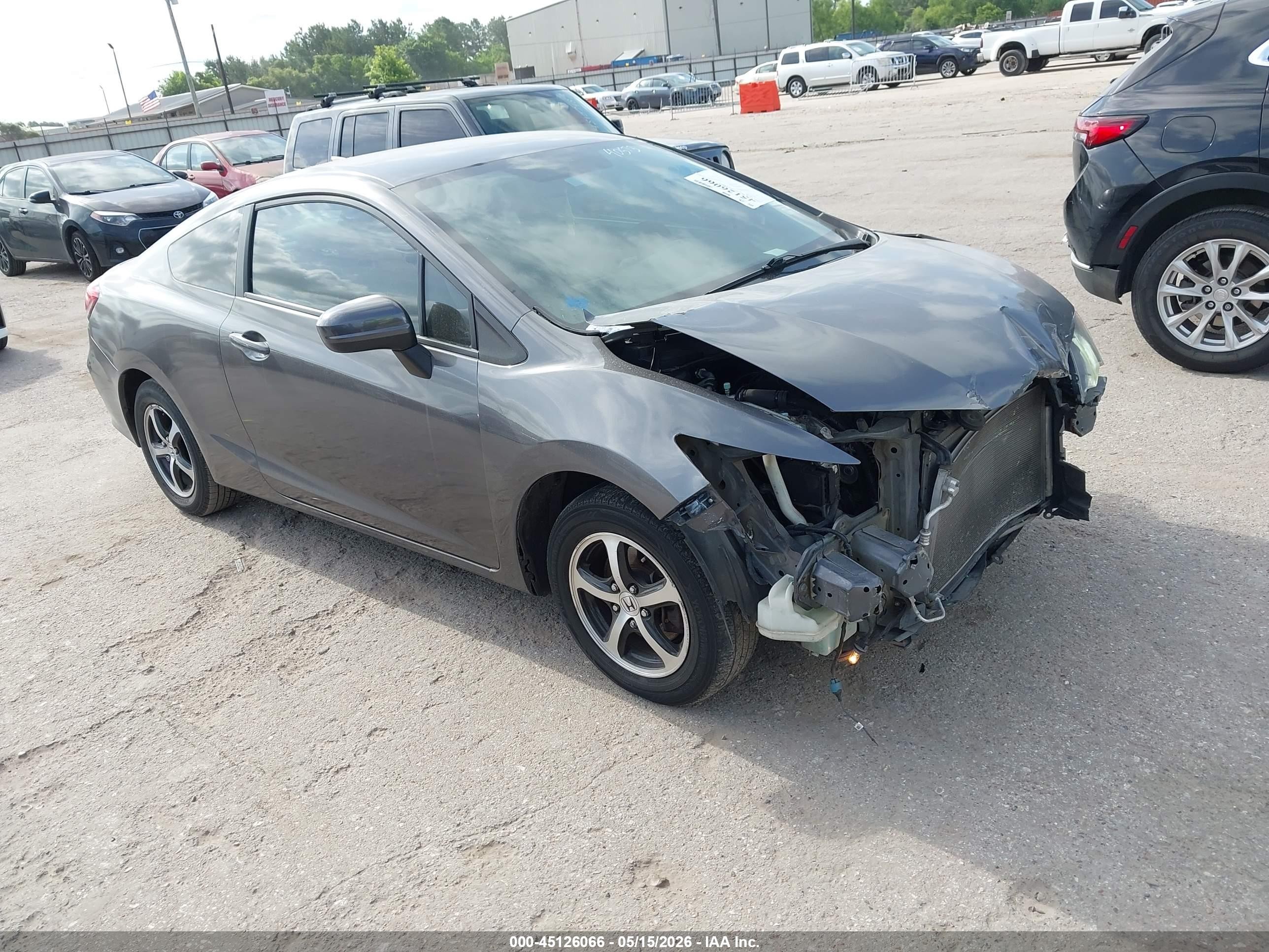 2015 Honda Civic Lx Gray vin: 2HGFG3B54FH519333