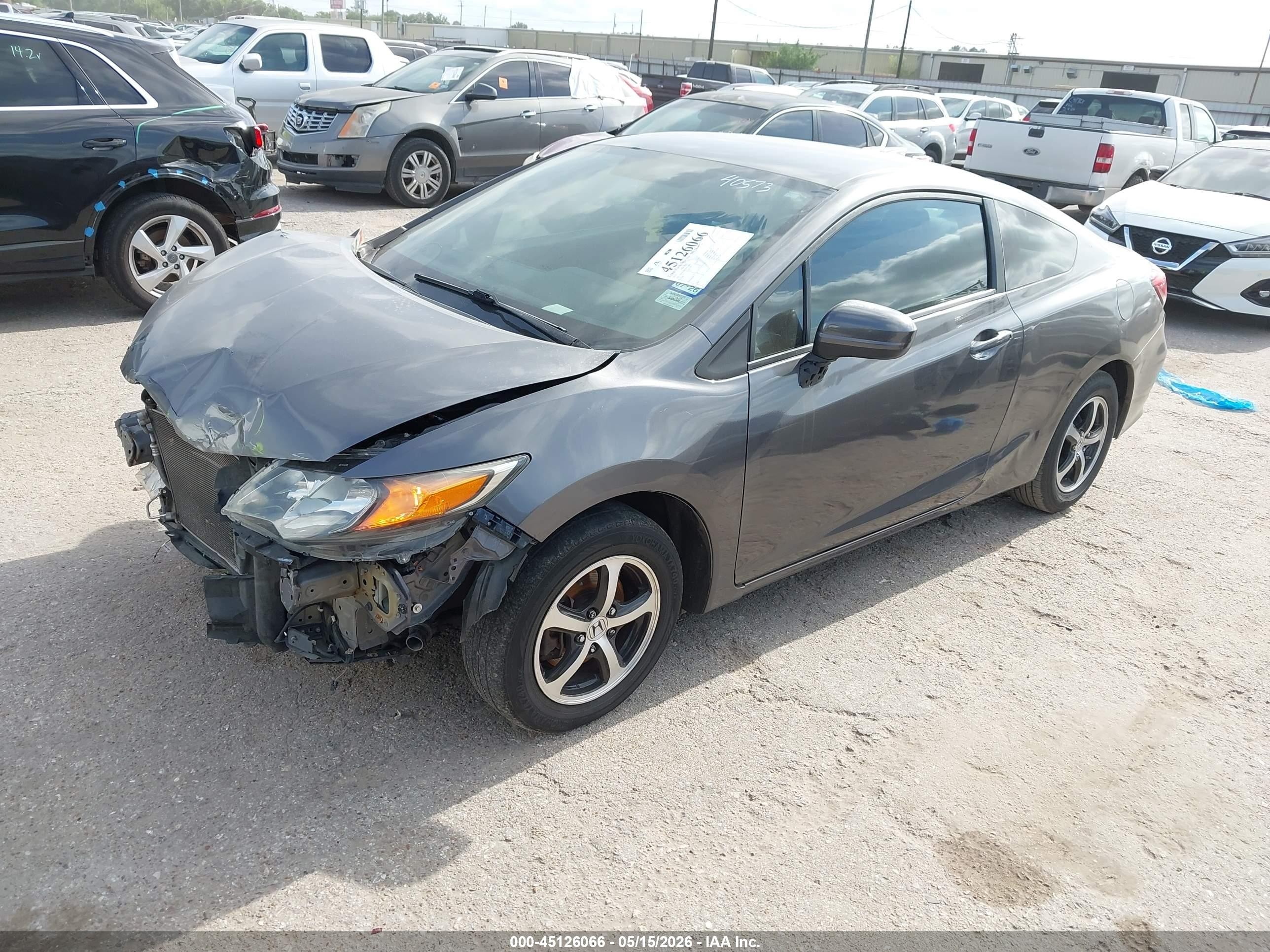 2015 Honda Civic Lx Gray vin: 2HGFG3B54FH519333