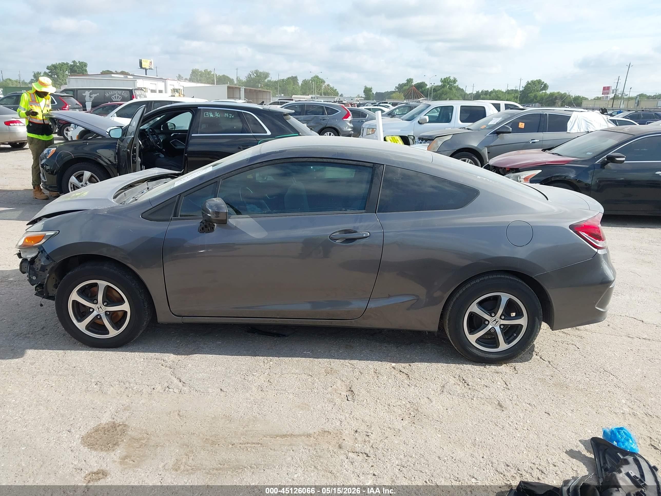 2015 Honda Civic Lx Gray vin: 2HGFG3B54FH519333