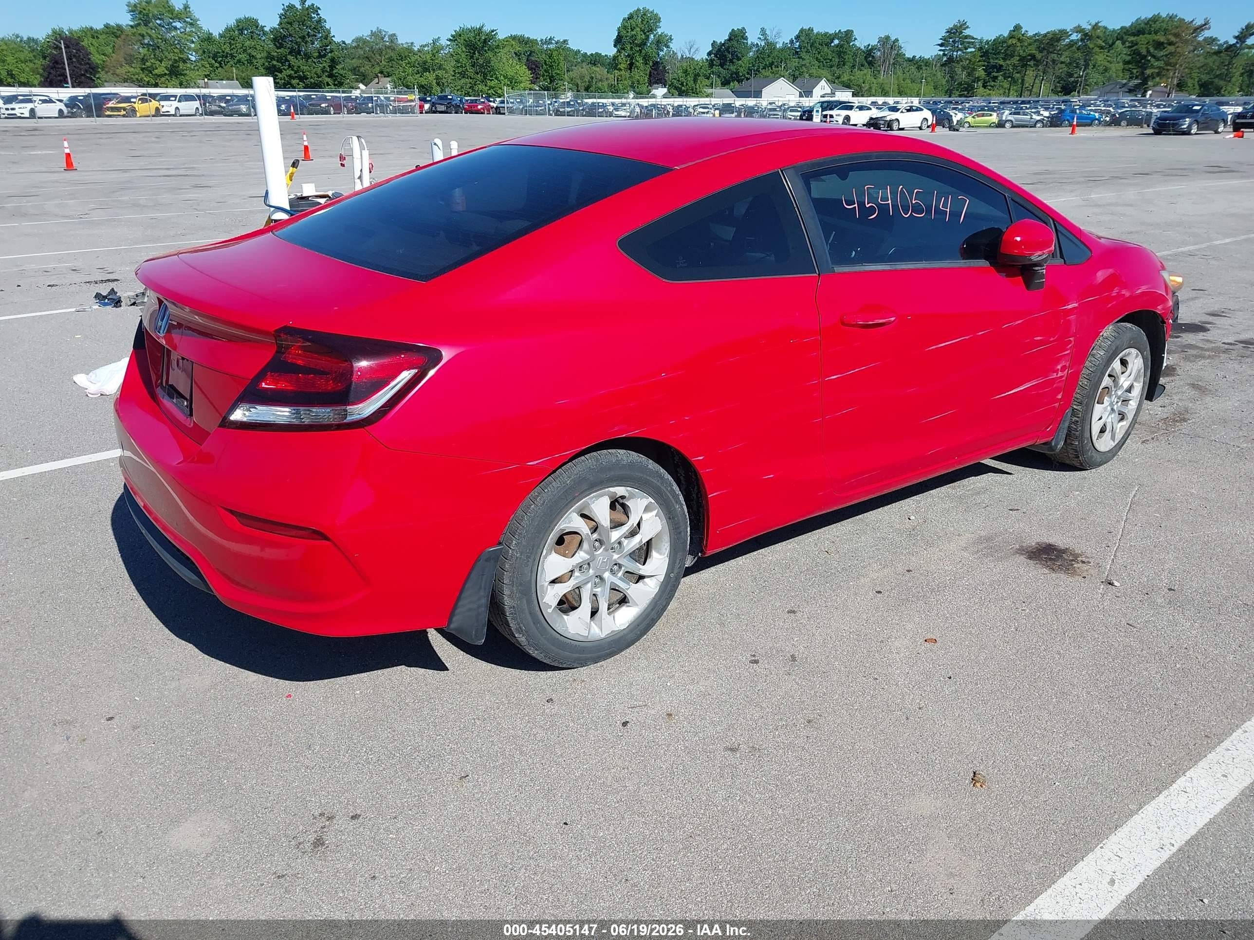 2015 Honda Civic Lx Красный vin: 2HGFG3B54FH529621