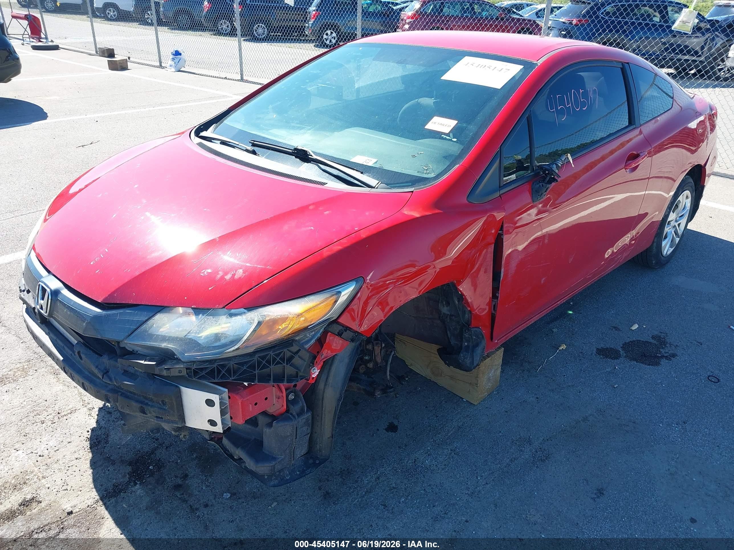 2015 Honda Civic Lx Красный vin: 2HGFG3B54FH529621