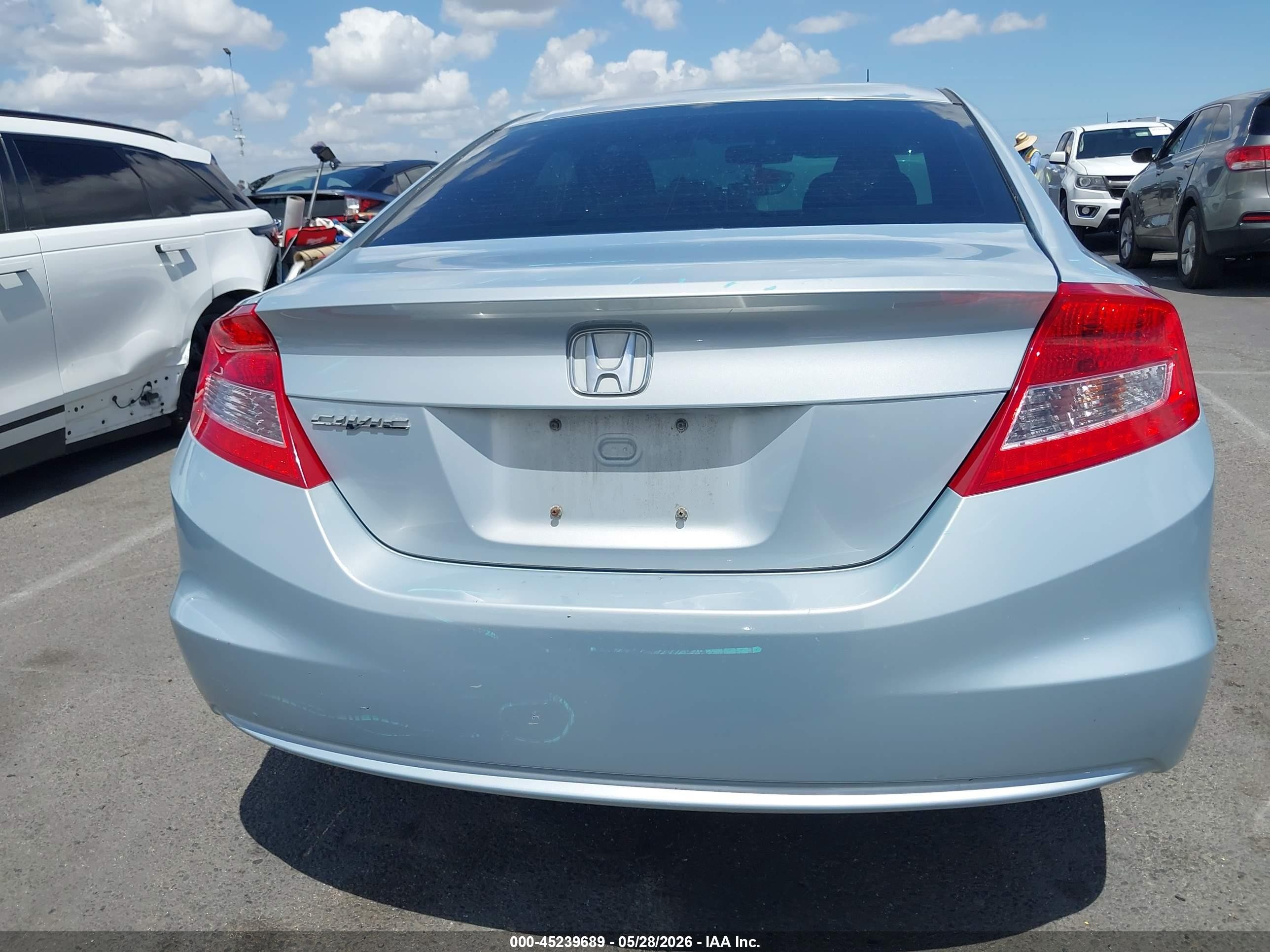 2012 Honda Civic Lx Light Blue vin: 2HGFG3B55CH513410