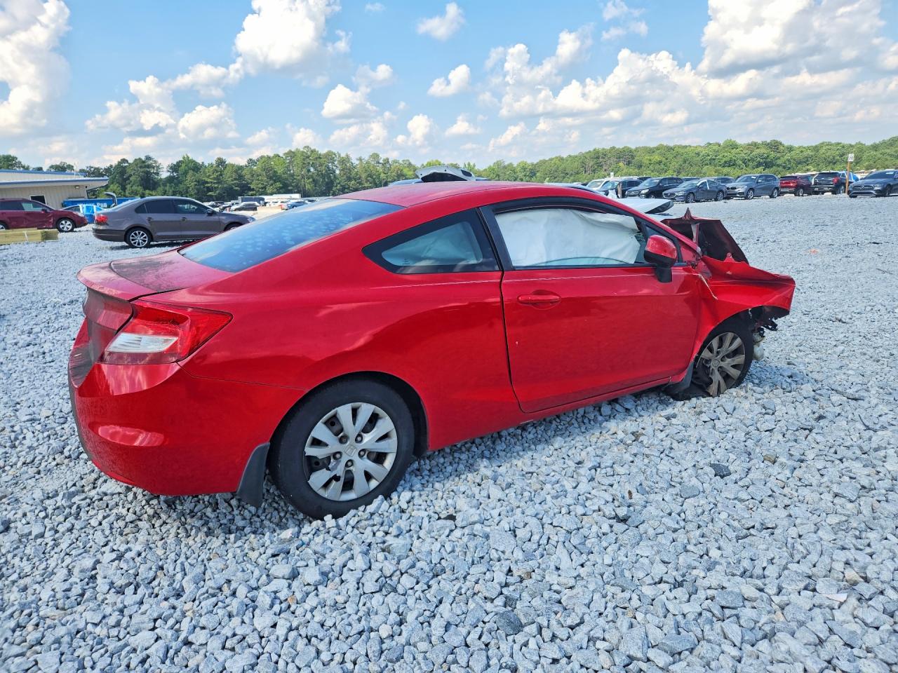 2012 Honda Civic Lx Red vin: 2HGFG3B55CH518011