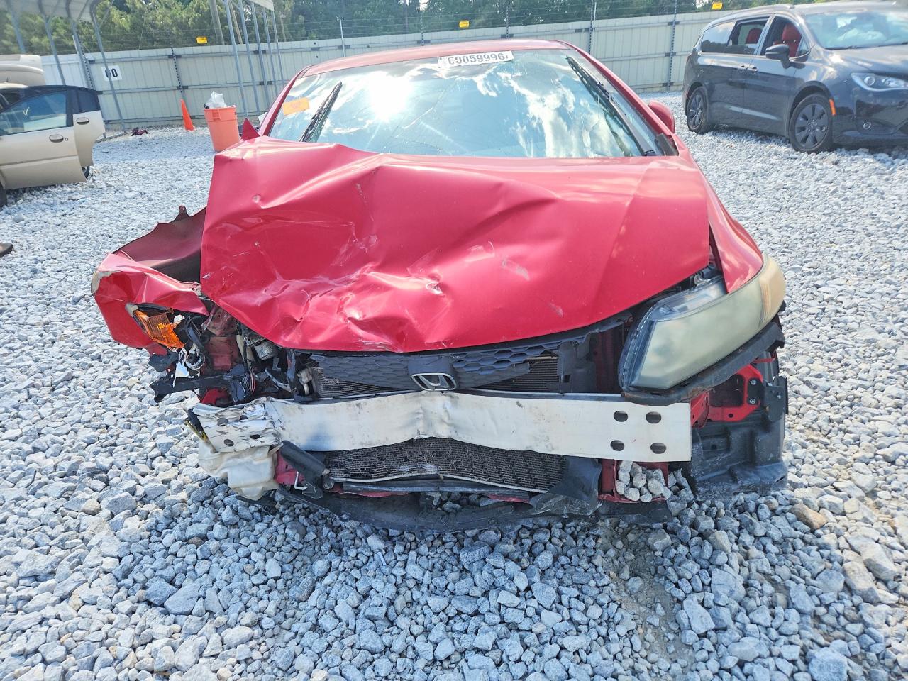 2012 Honda Civic Lx Red vin: 2HGFG3B55CH518011