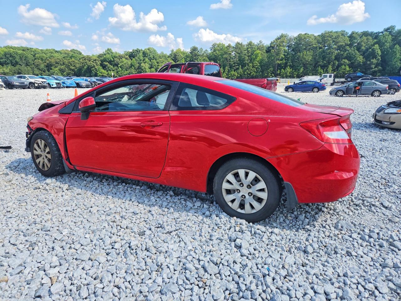 2012 Honda Civic Lx Red vin: 2HGFG3B55CH518011