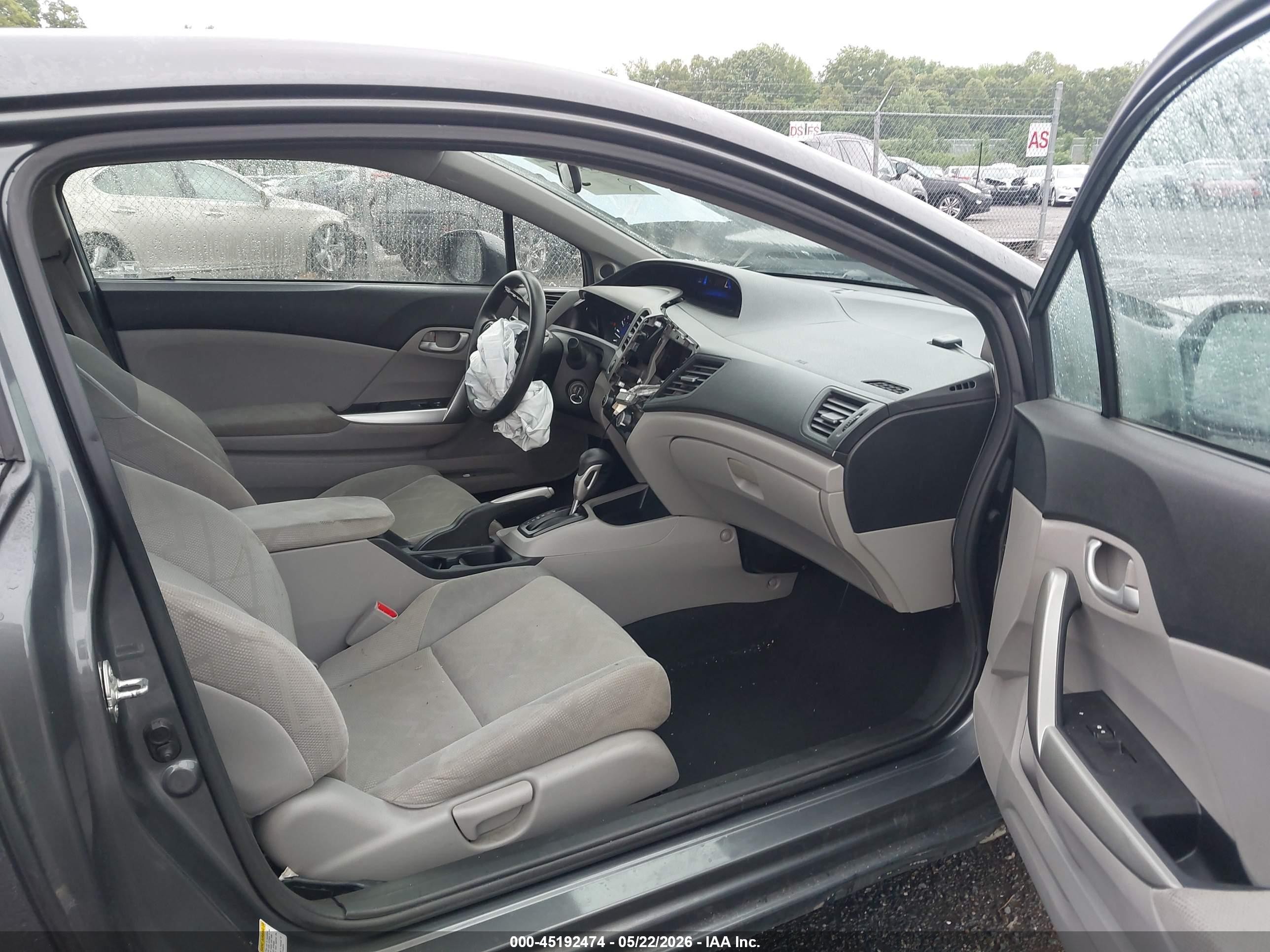 2012 Honda Civic Lx Серый vin: 2HGFG3B55CH523404