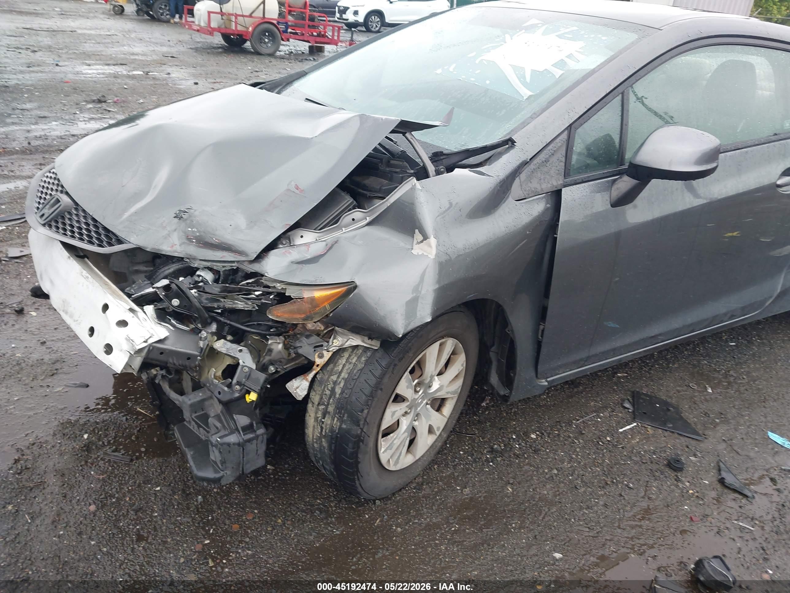 2012 Honda Civic Lx Серый vin: 2HGFG3B55CH523404