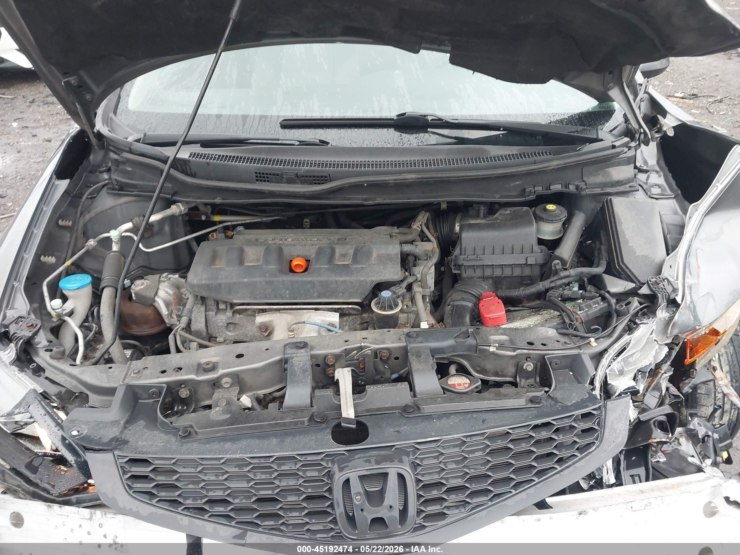 2012 Honda Civic Lx Серый vin: 2HGFG3B55CH523404