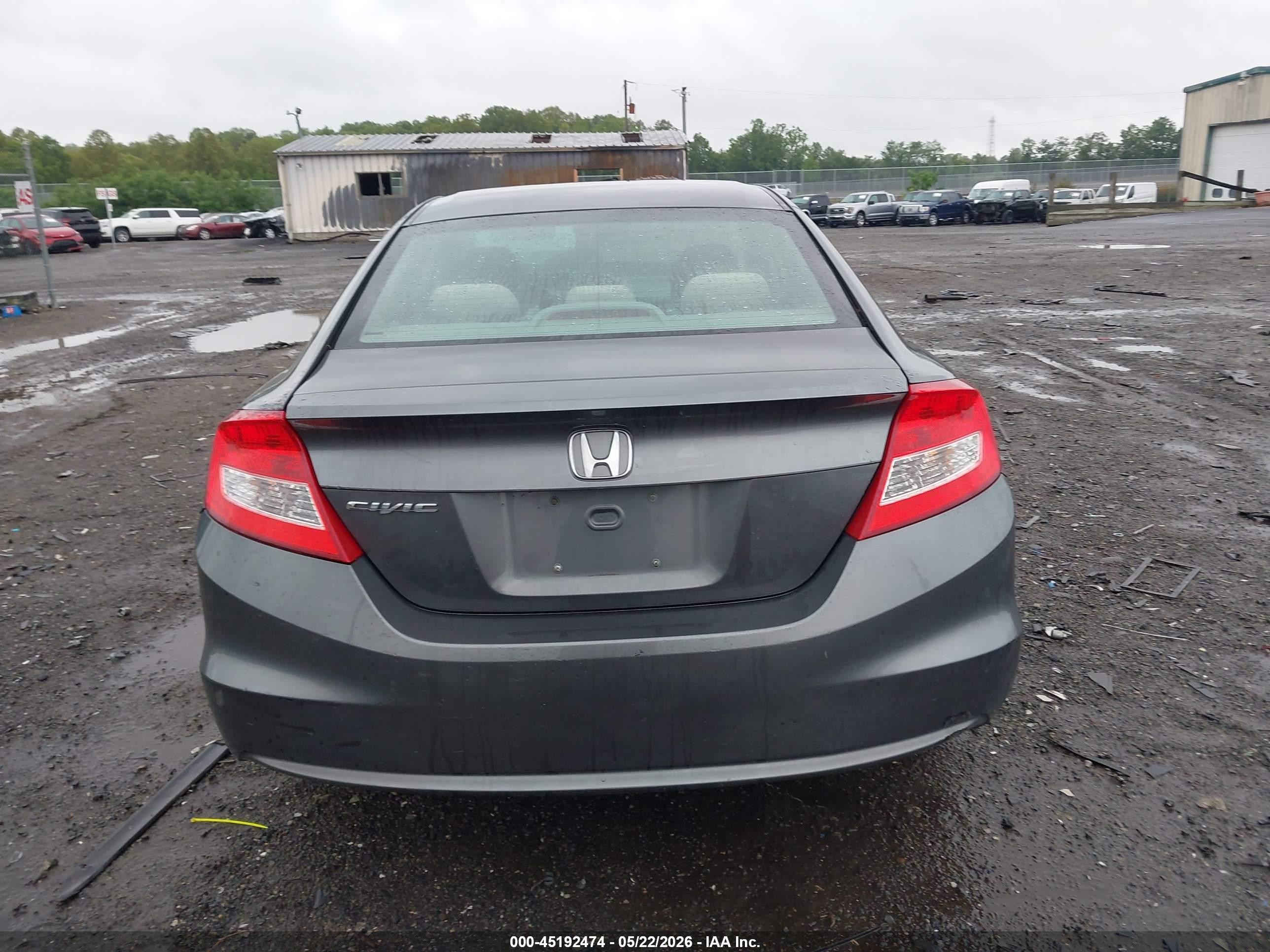2012 Honda Civic Lx Серый vin: 2HGFG3B55CH523404