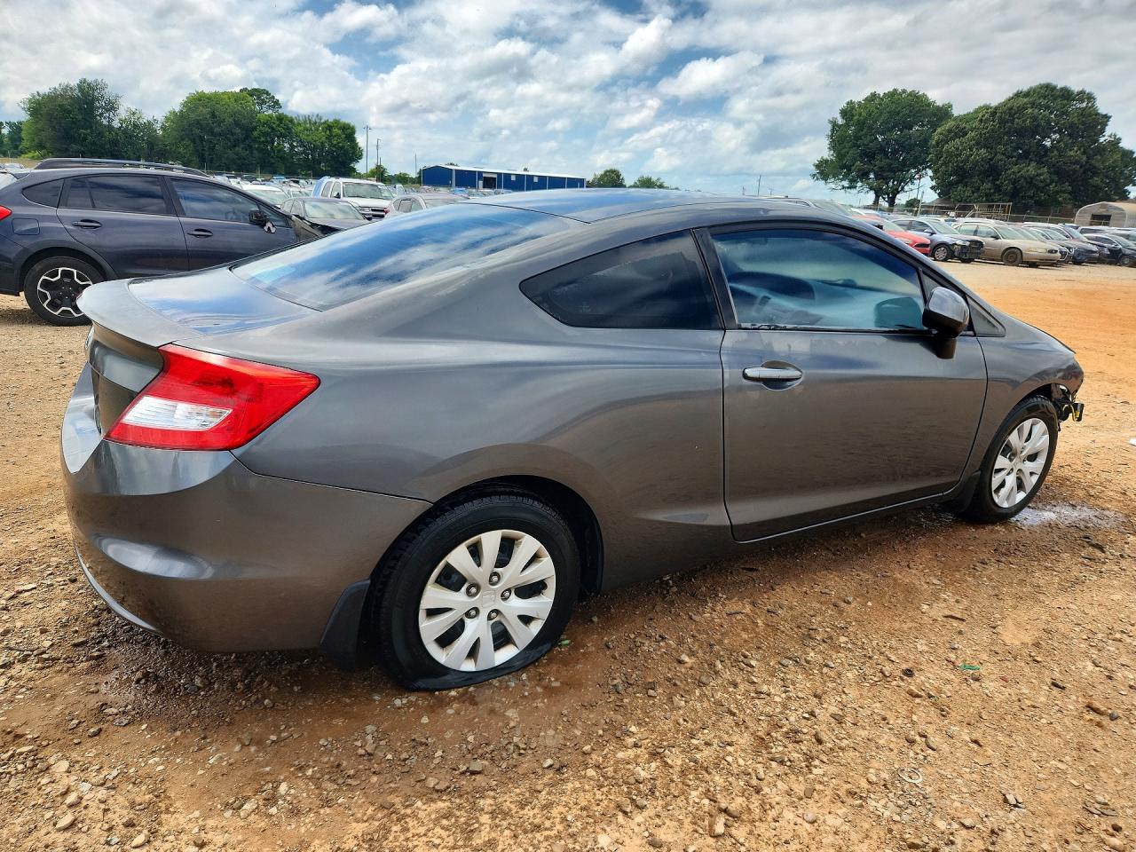 2012 Honda Civic Lx Gray vin: 2HGFG3B55CH532233
