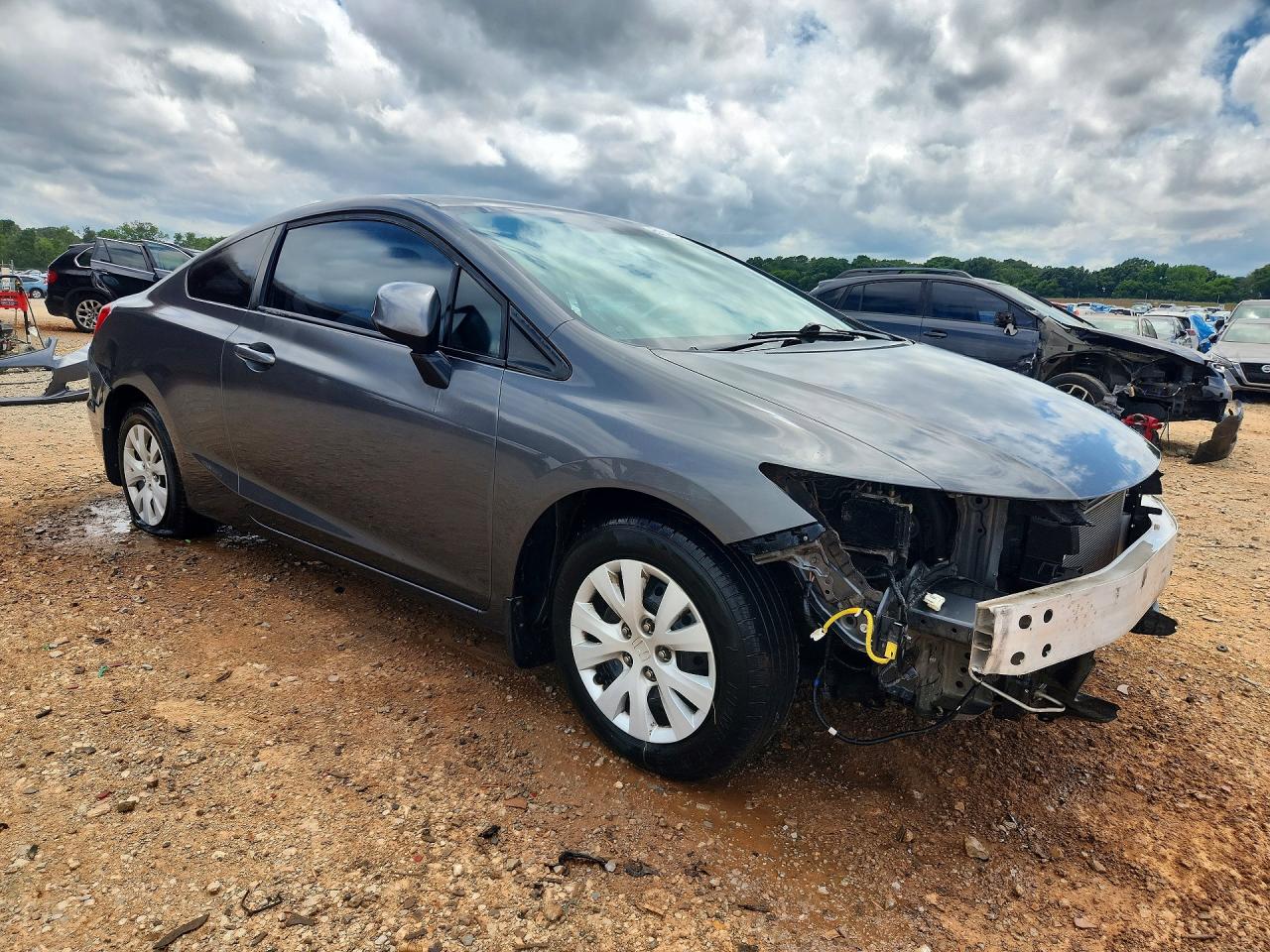 2012 Honda Civic Lx Gray vin: 2HGFG3B55CH532233