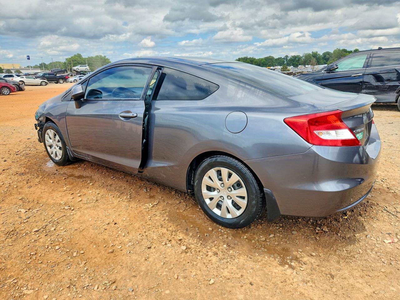 2012 Honda Civic Lx Gray vin: 2HGFG3B55CH532233