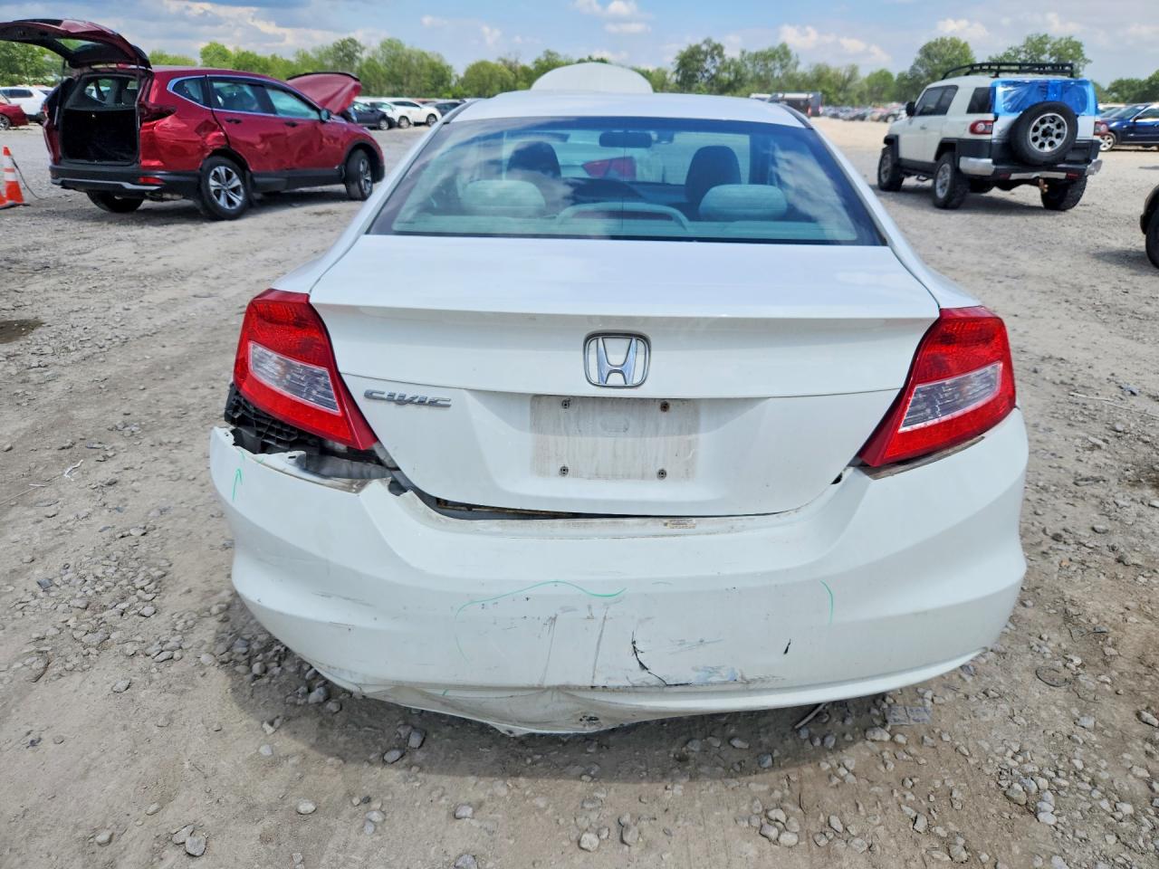 2012 Honda Civic Lx White vin: 2HGFG3B55CH547699
