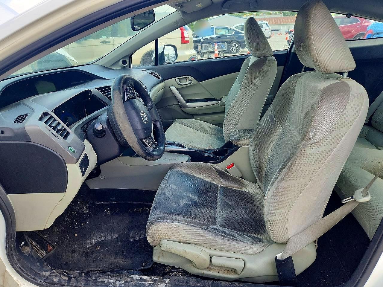 2012 Honda Civic Lx White vin: 2HGFG3B55CH547699