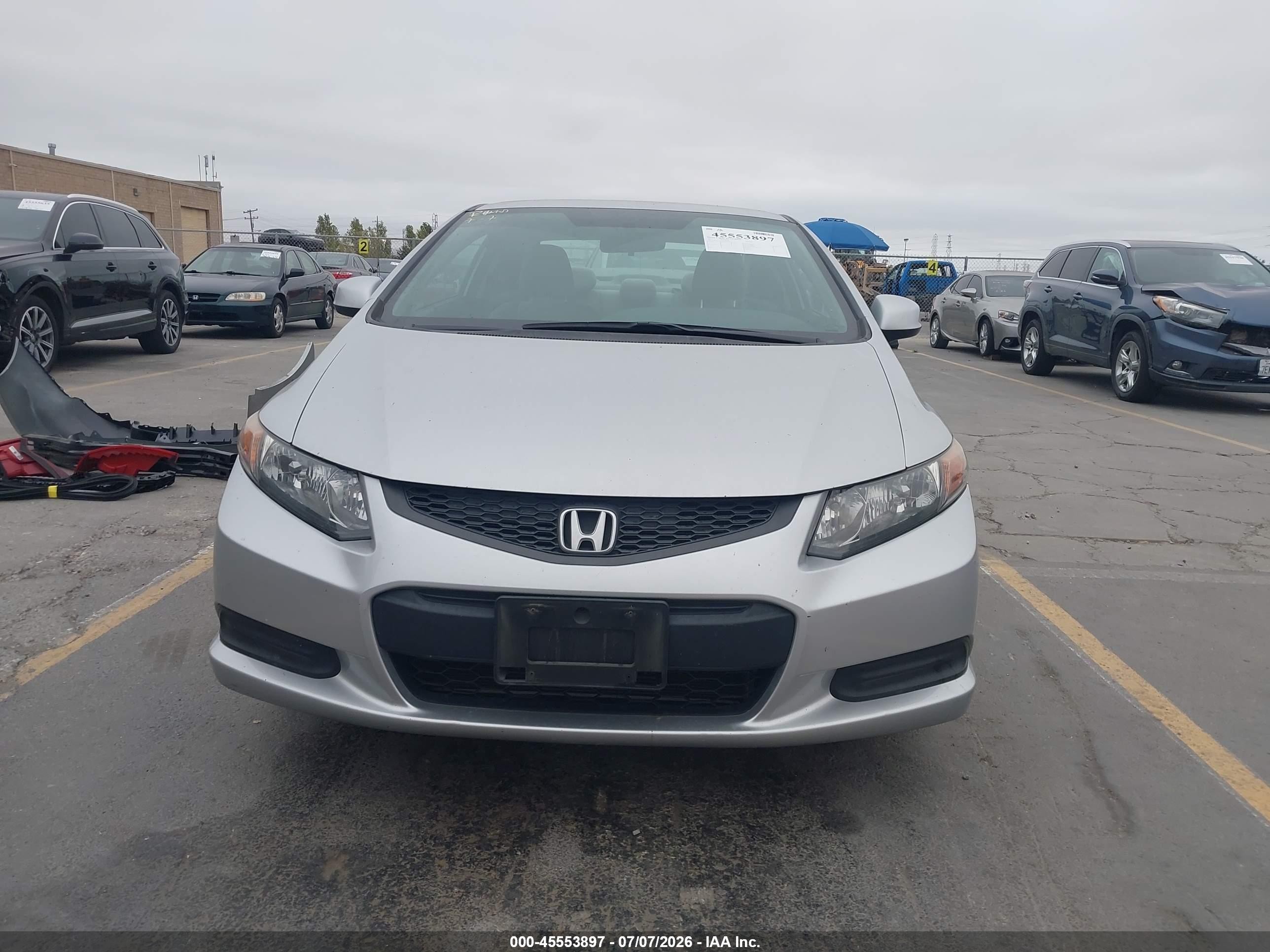 2012 Honda Civic Lx Silver vin: 2HGFG3B55CH547895
