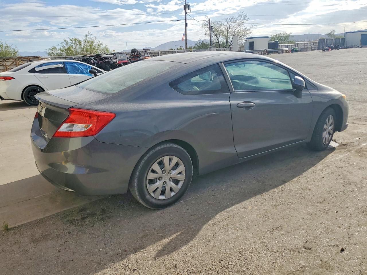 2012 Honda Civic Lx Gray vin: 2HGFG3B55CH549002