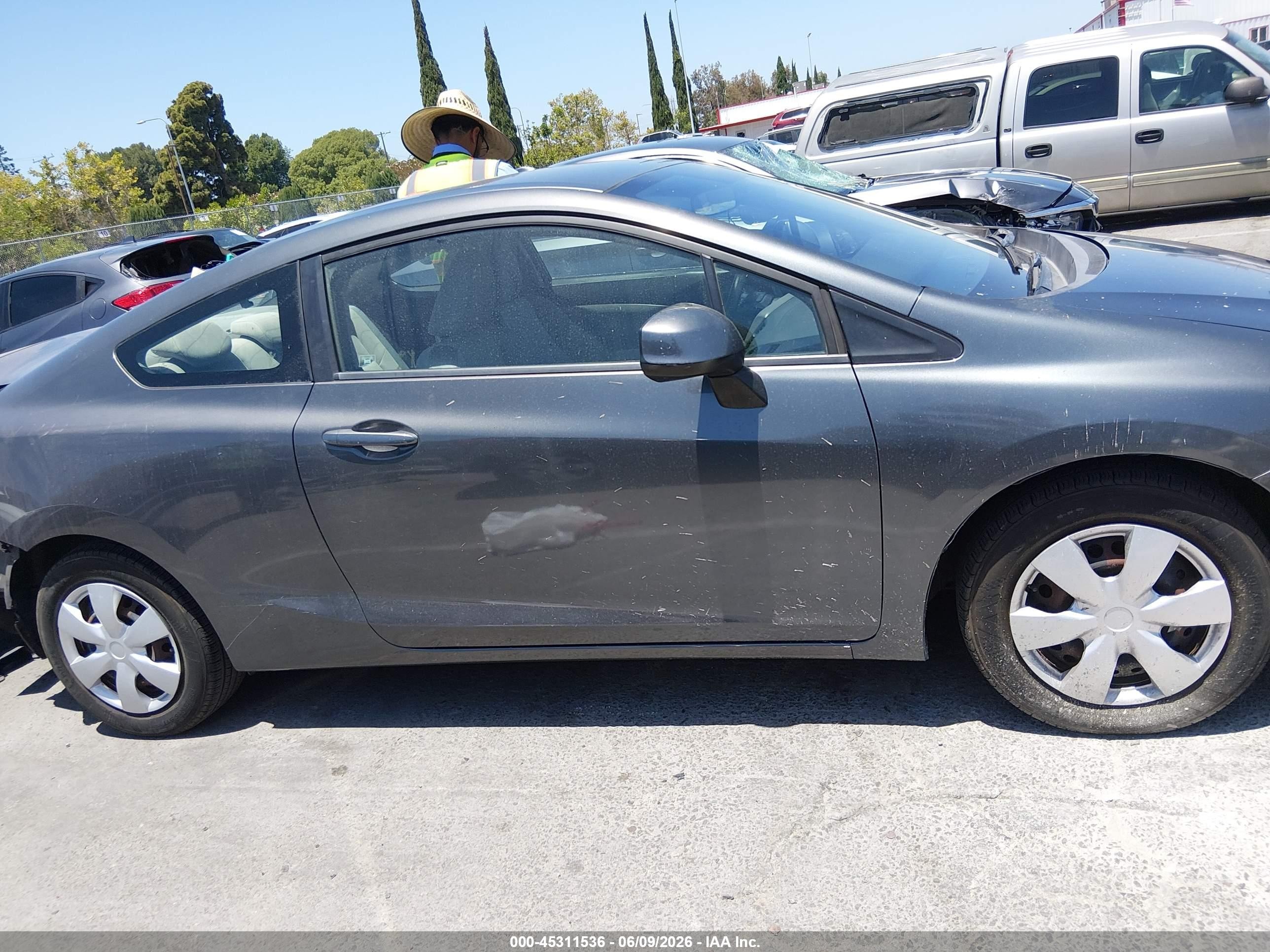 2012 Honda Civic Lx Gray vin: 2HGFG3B55CH560033