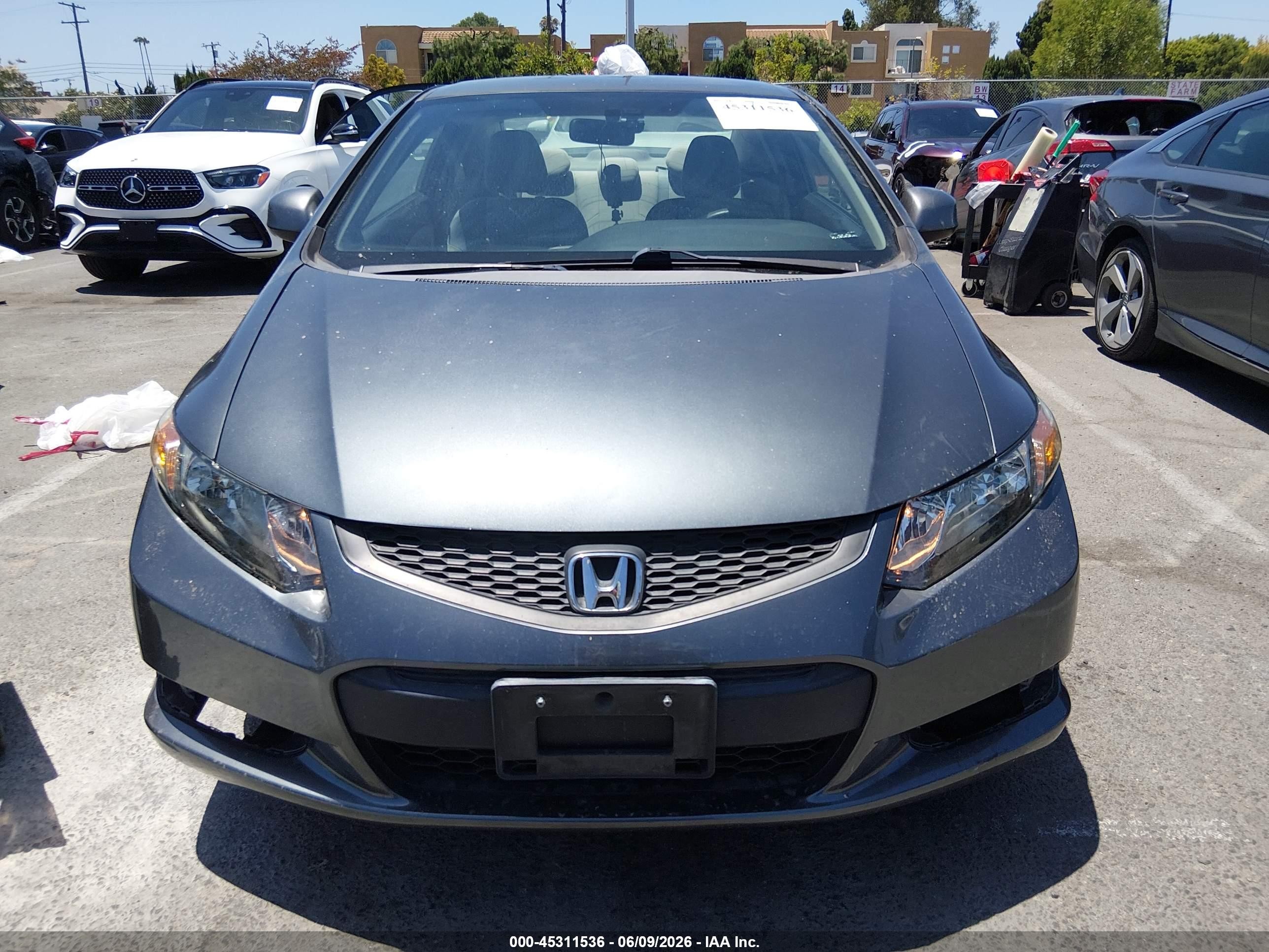 2012 Honda Civic Lx Gray vin: 2HGFG3B55CH560033