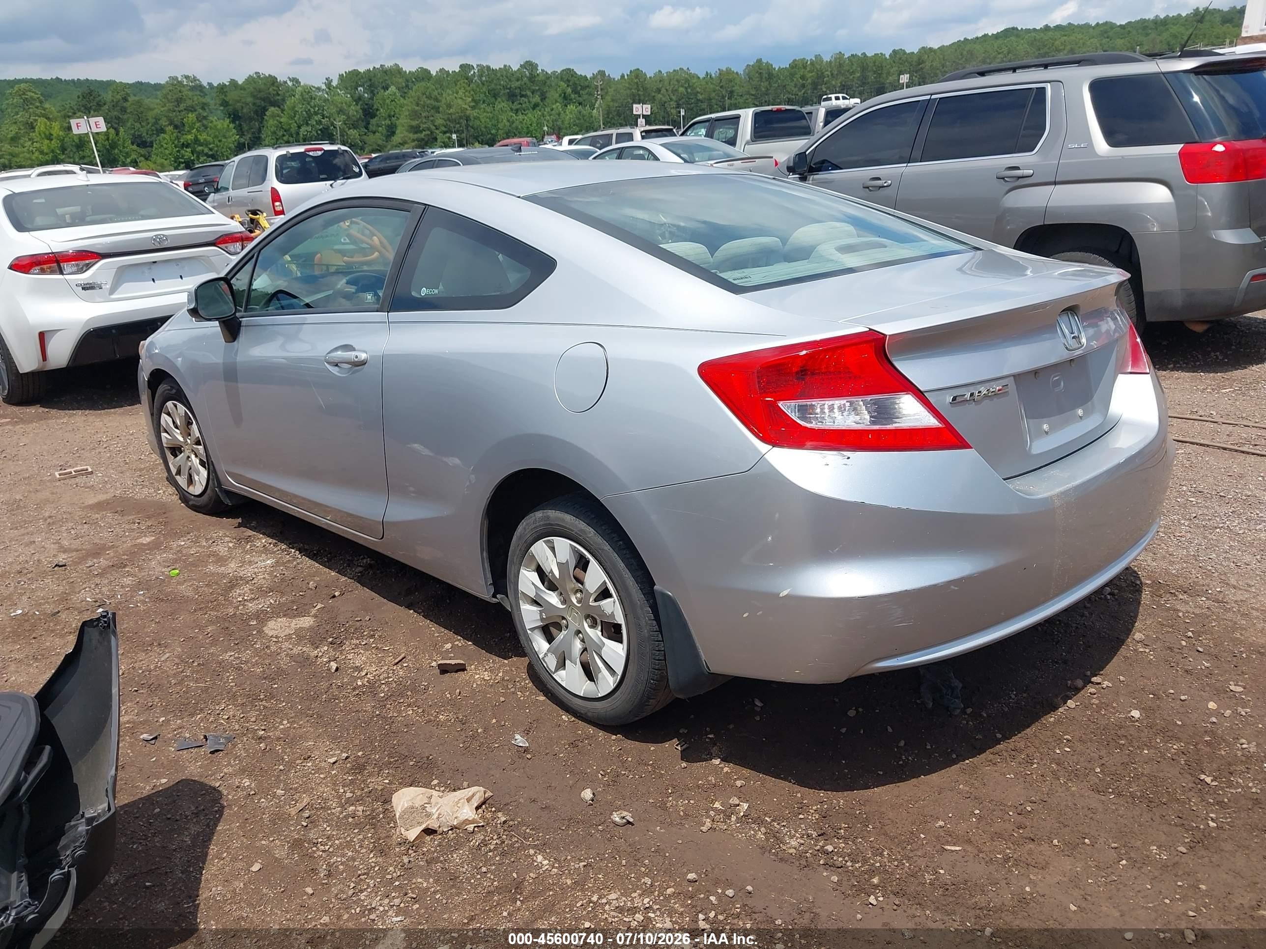 2012 Honda Civic Lx Silver vin: 2HGFG3B55CH564745