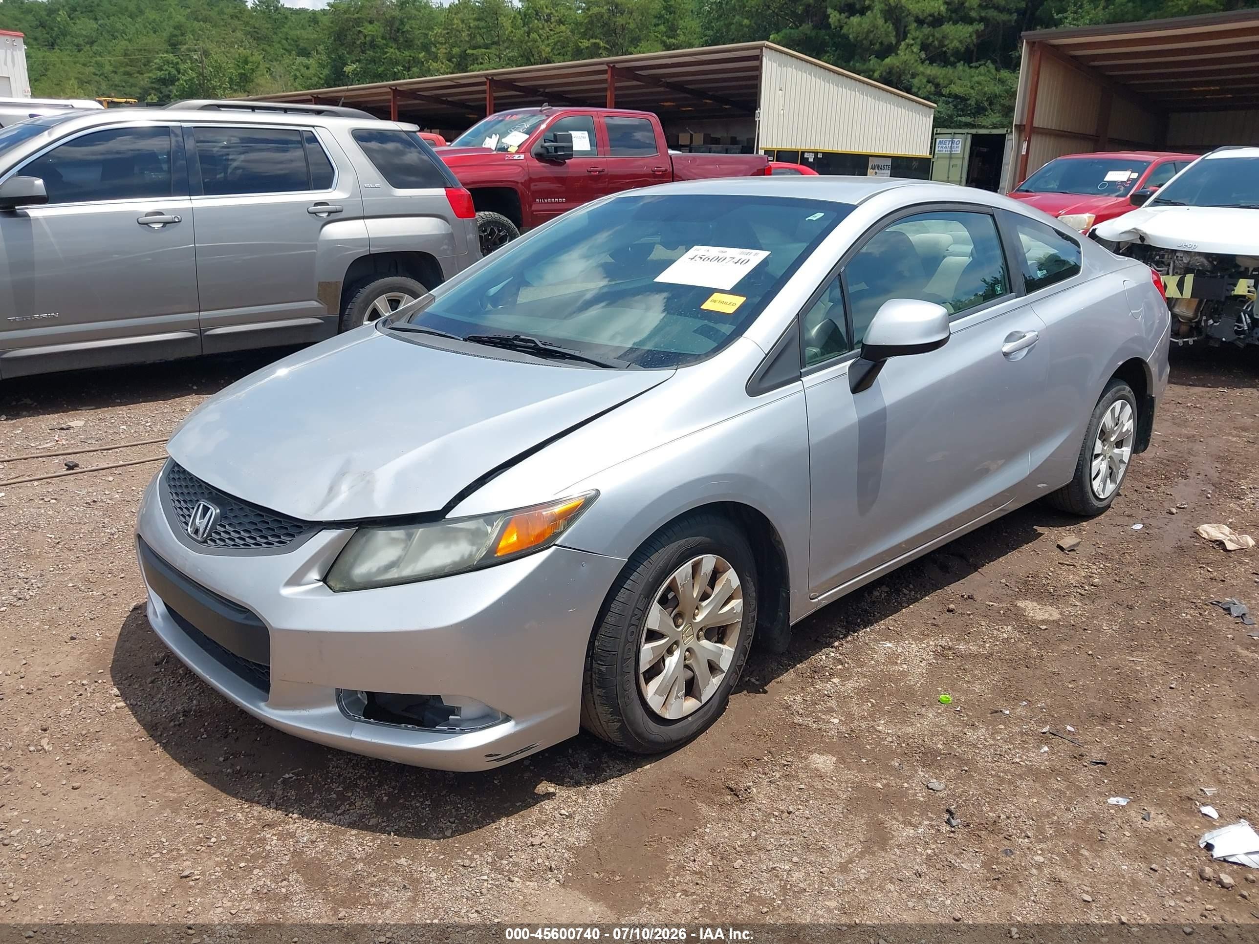 2012 Honda Civic Lx Silver vin: 2HGFG3B55CH564745