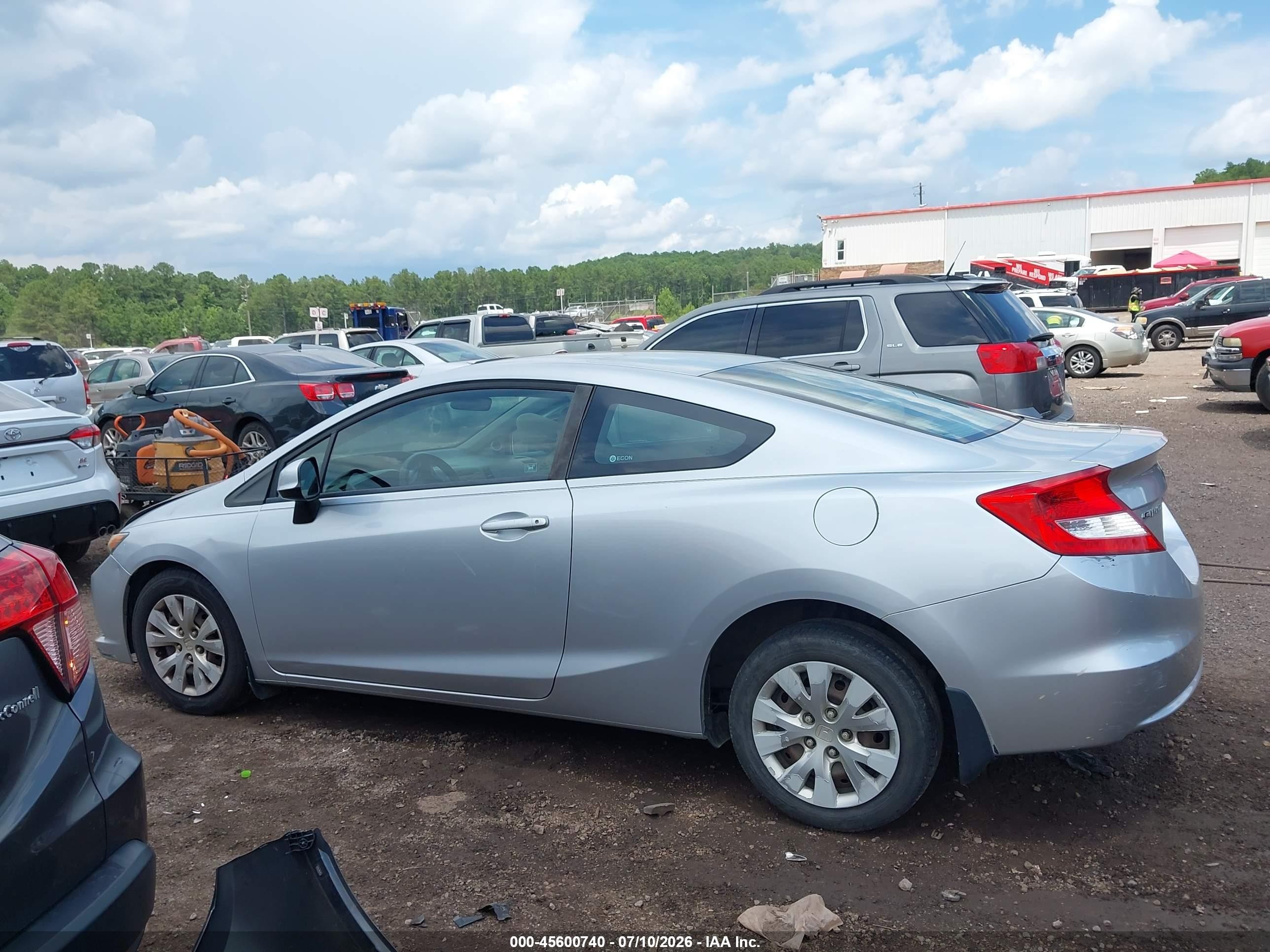 2012 Honda Civic Lx Silver vin: 2HGFG3B55CH564745