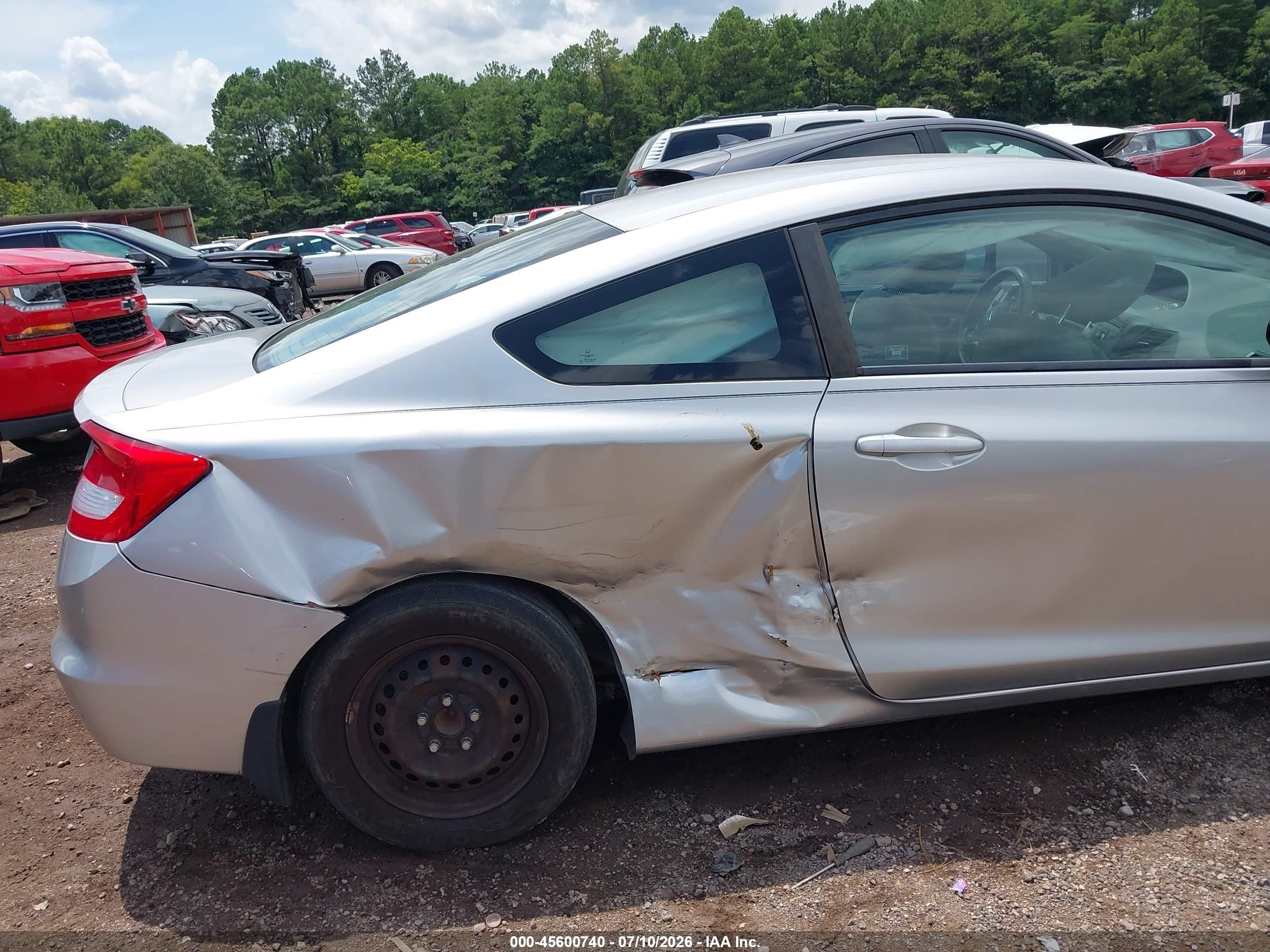 2012 Honda Civic Lx Silver vin: 2HGFG3B55CH564745