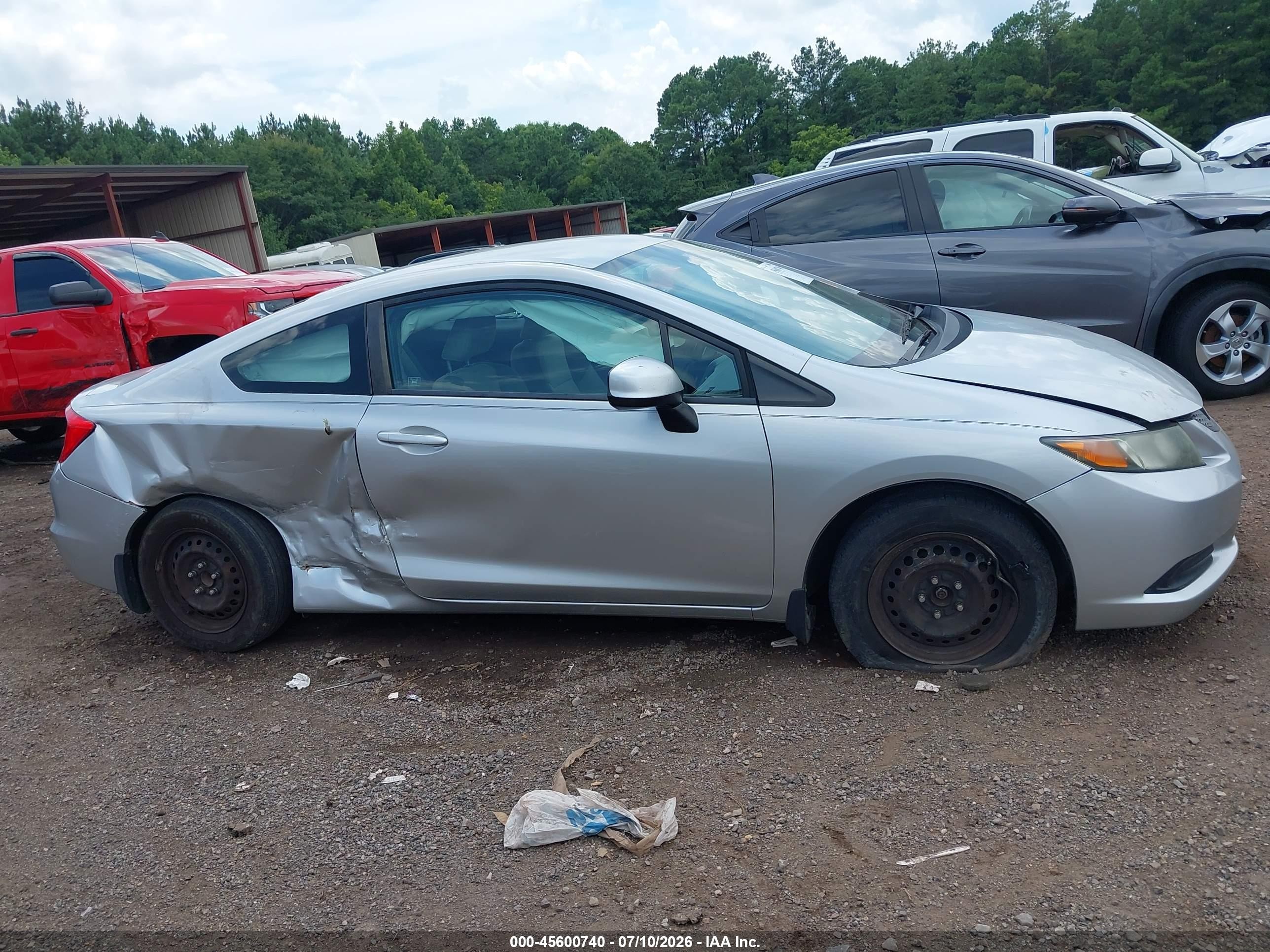2012 Honda Civic Lx Silver vin: 2HGFG3B55CH564745
