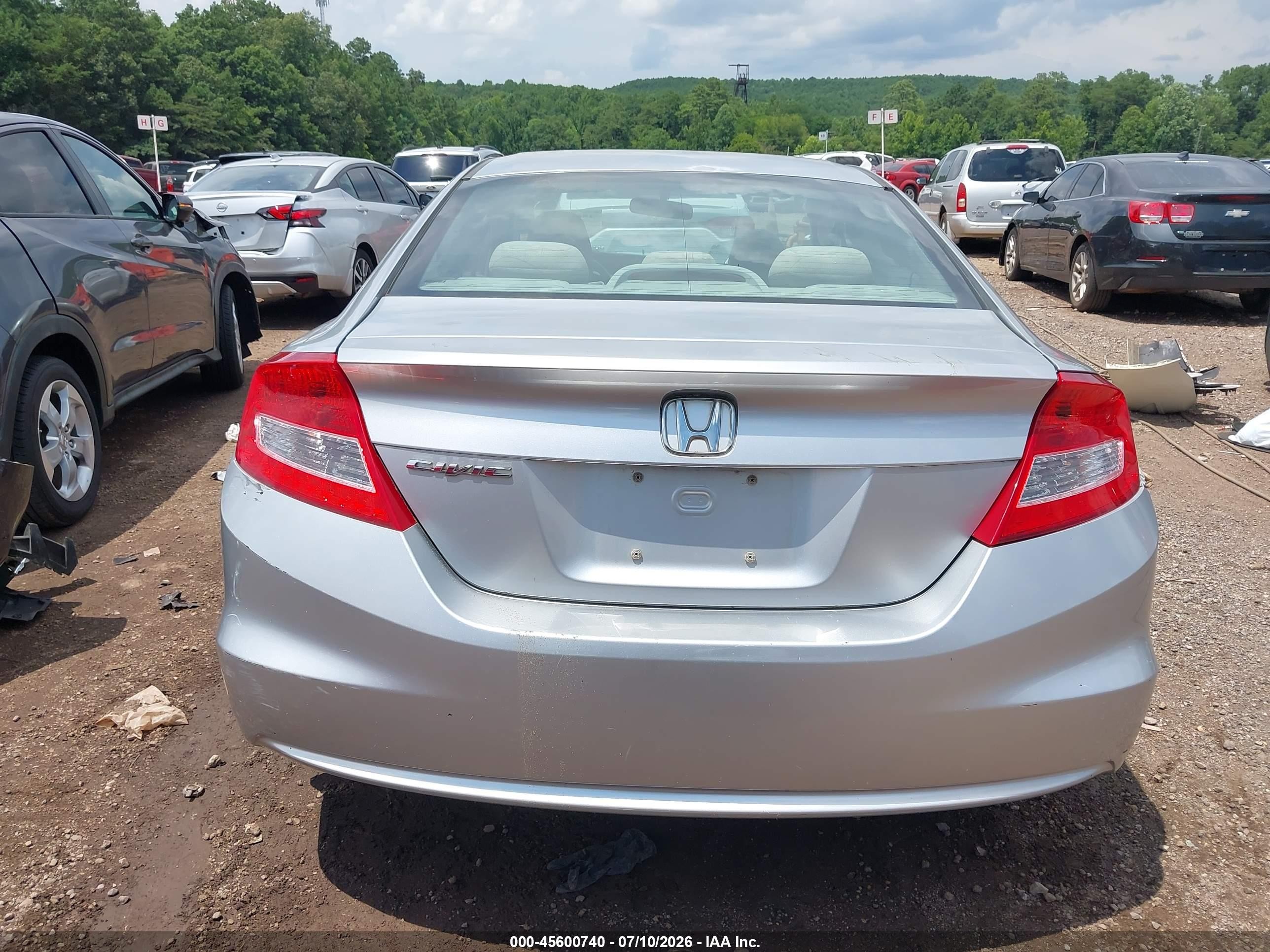 2012 Honda Civic Lx Silver vin: 2HGFG3B55CH564745