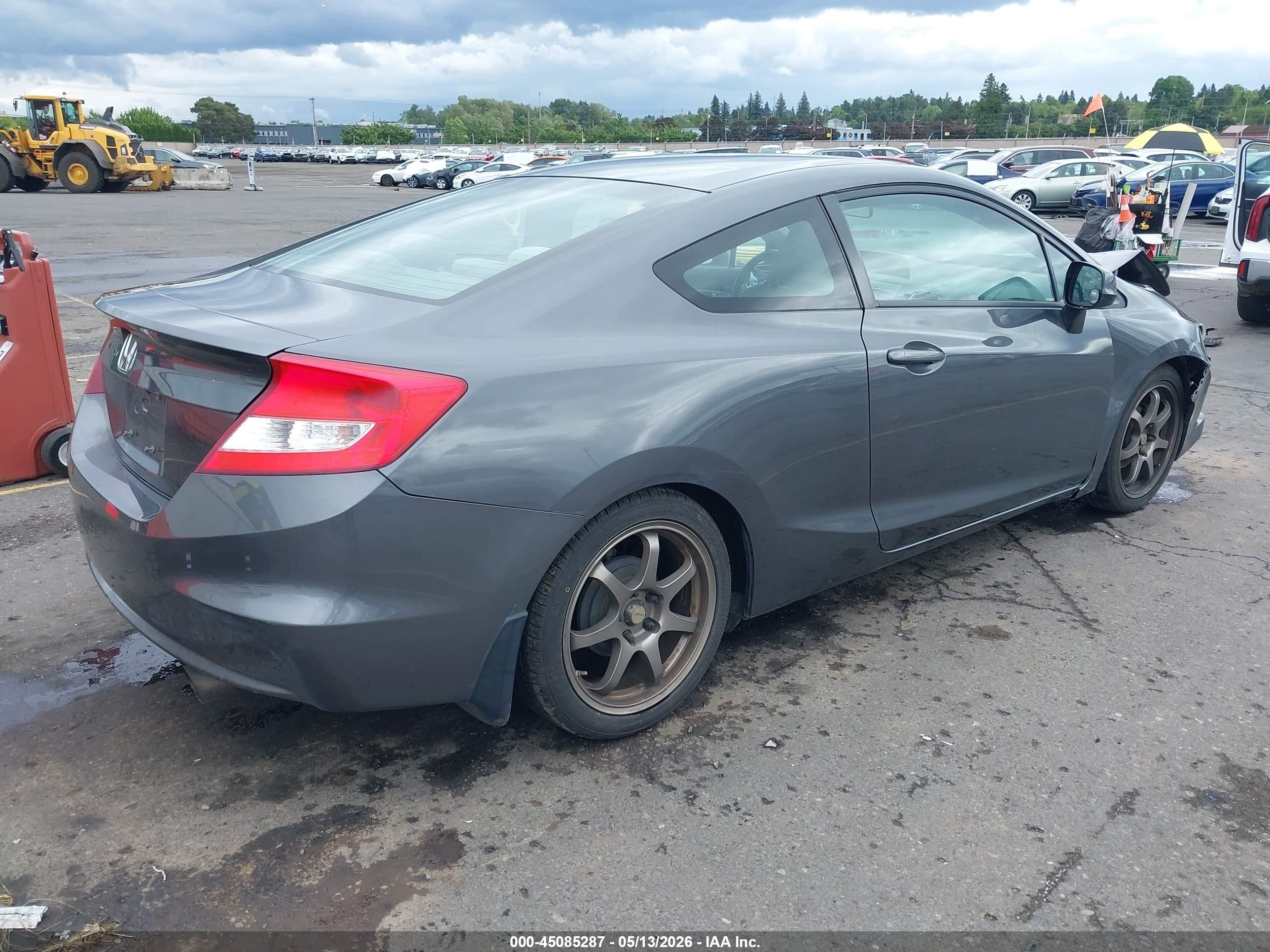 2013 Honda Civic Lx Gray vin: 2HGFG3B55DH513411