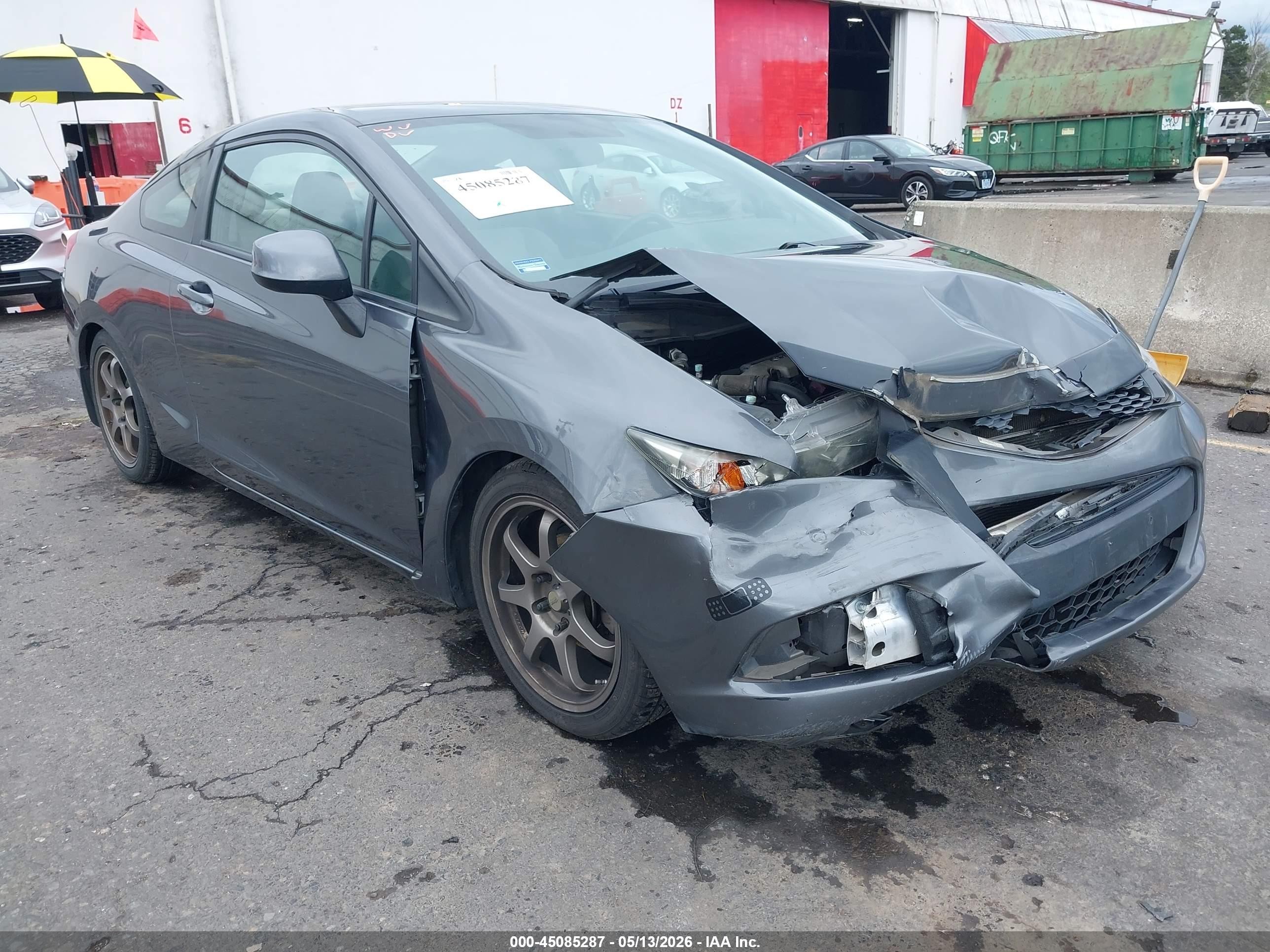 2013 Honda Civic Lx Gray vin: 2HGFG3B55DH513411