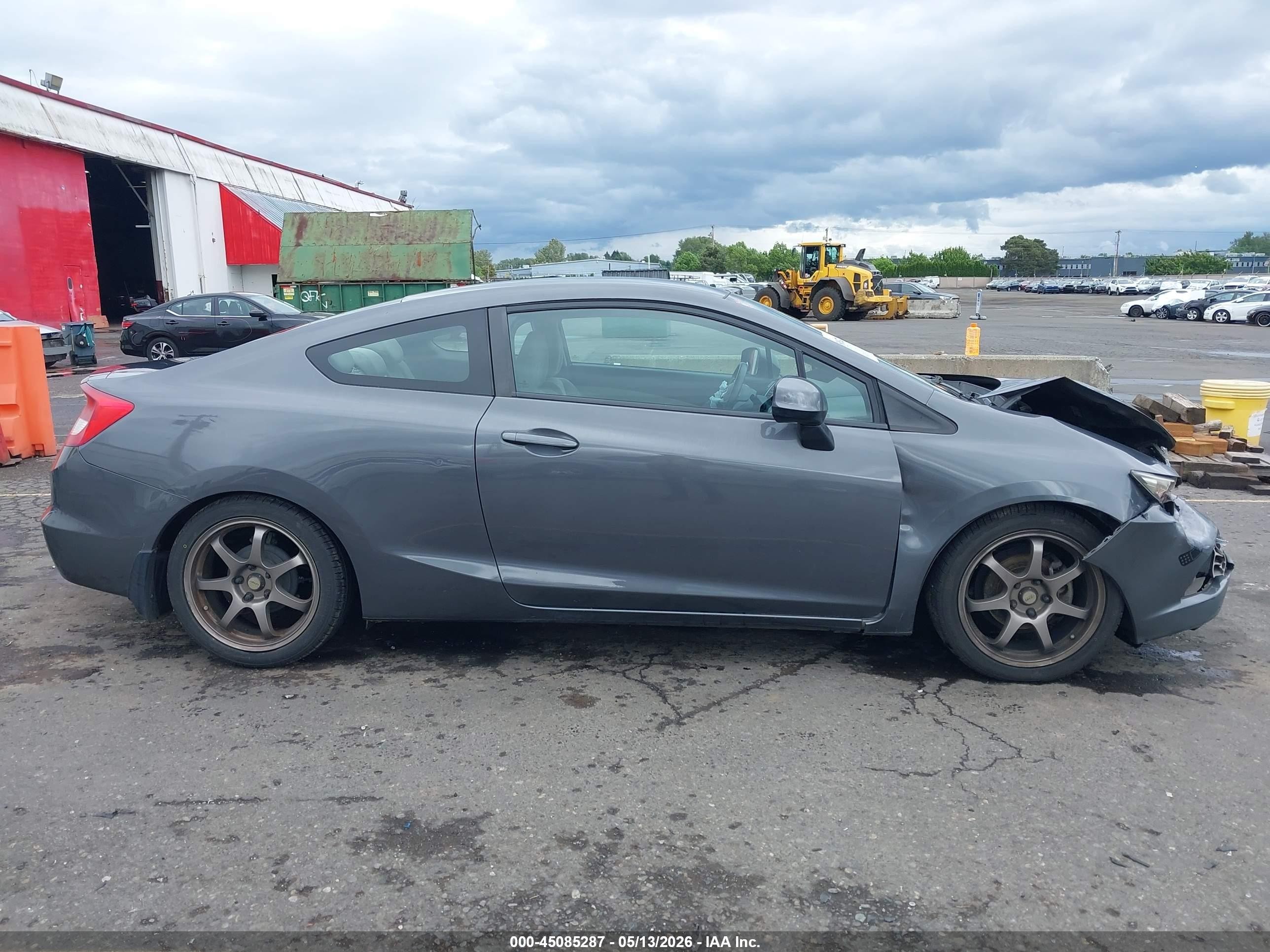 2013 Honda Civic Lx Gray vin: 2HGFG3B55DH513411