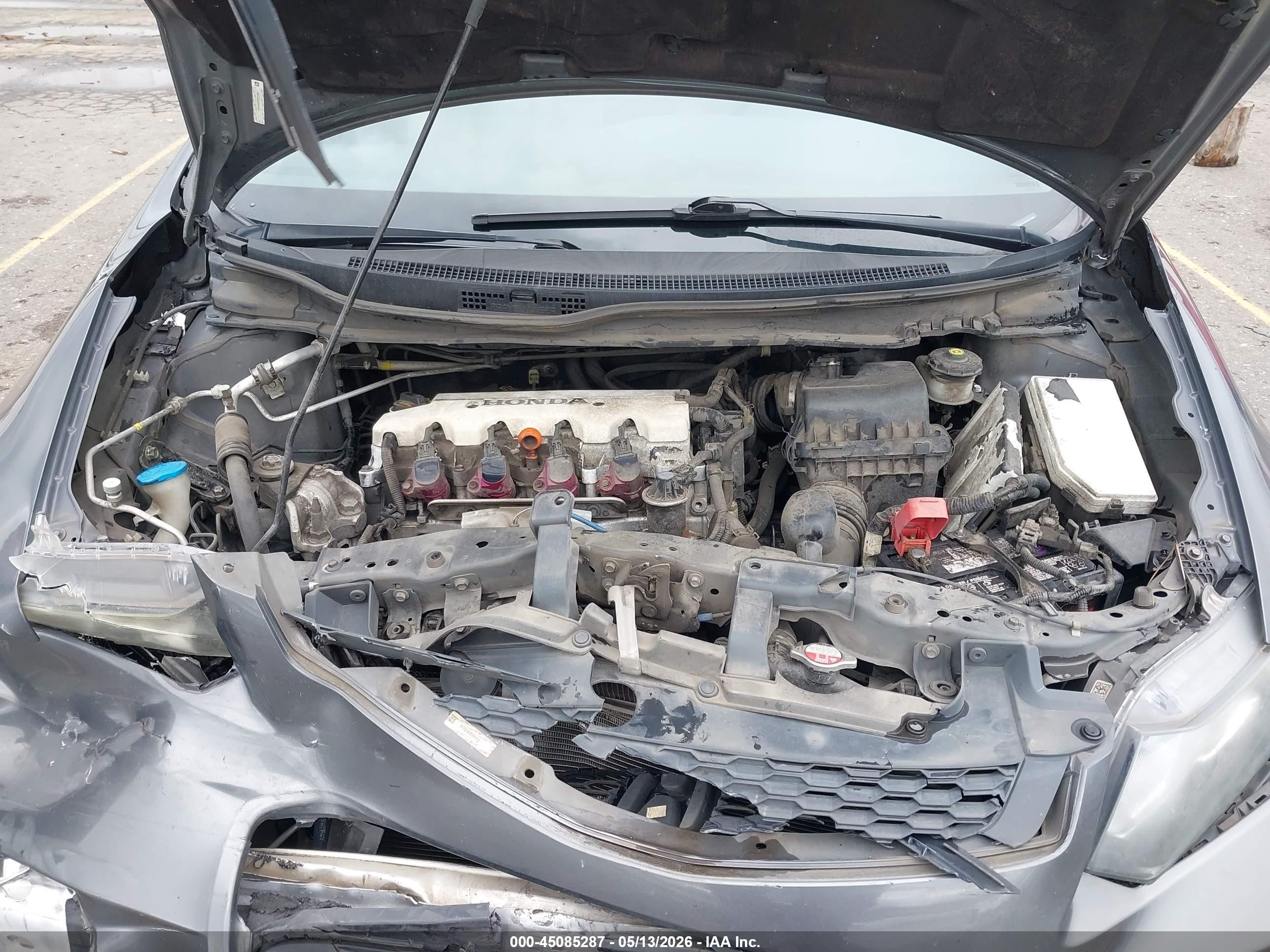 2013 Honda Civic Lx Gray vin: 2HGFG3B55DH513411