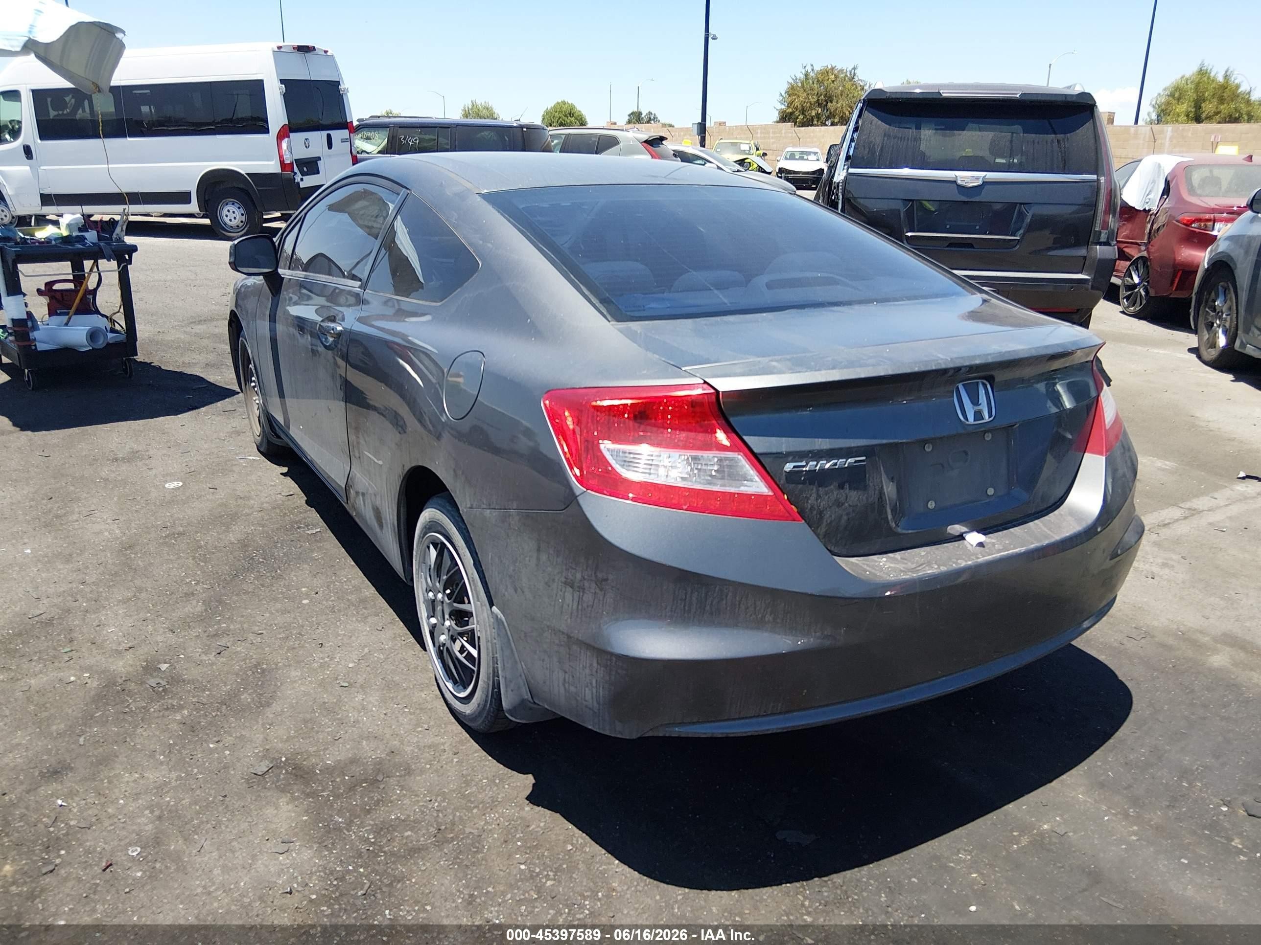 2013 Honda Civic Lx Gray vin: 2HGFG3B55DH514512