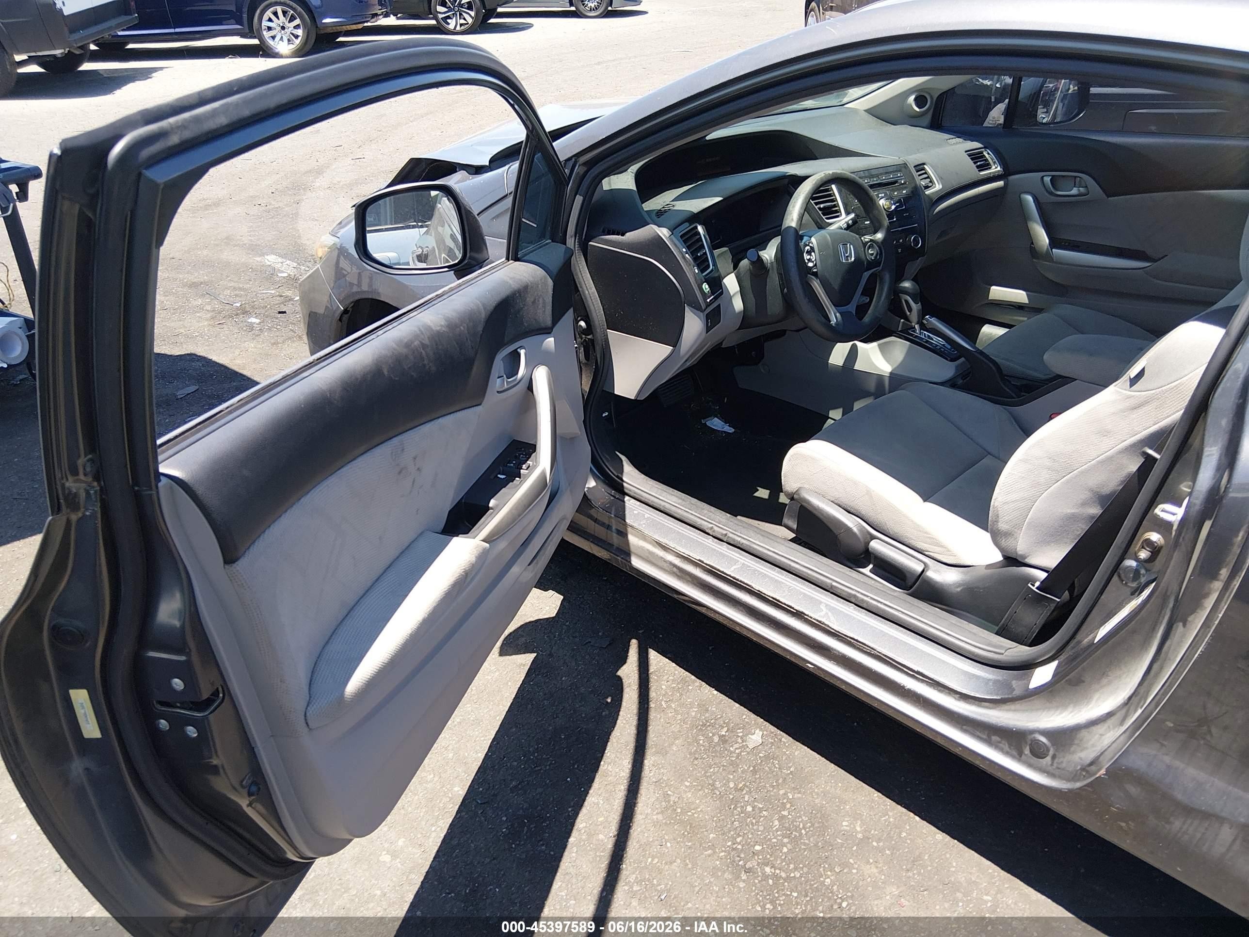 2013 Honda Civic Lx Gray vin: 2HGFG3B55DH514512