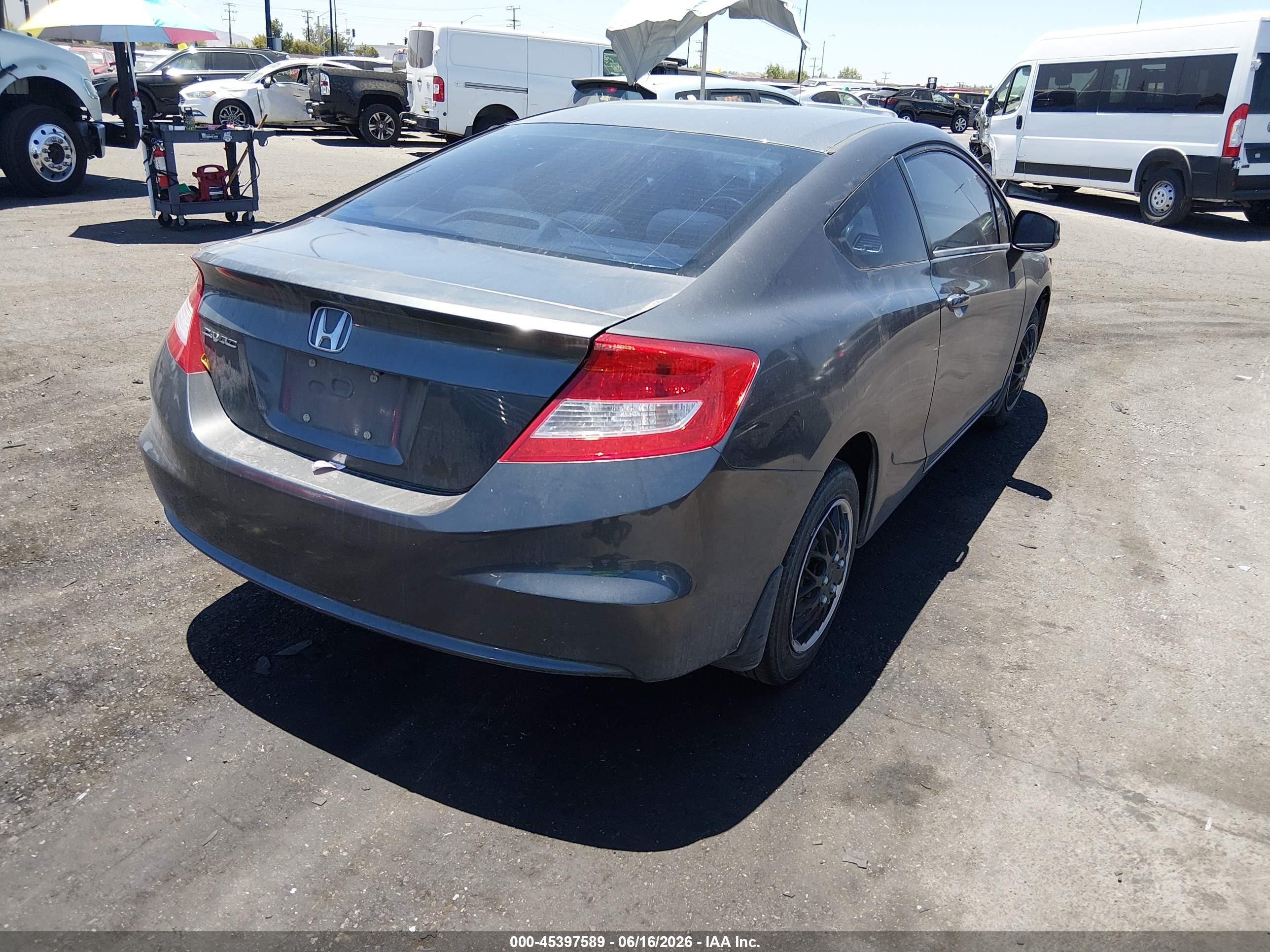 2013 Honda Civic Lx Gray vin: 2HGFG3B55DH514512