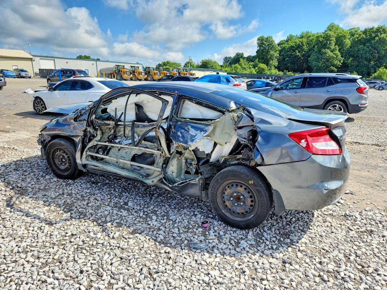 2013 Honda Civc Gray vin: 2HGFG3B55DH522593