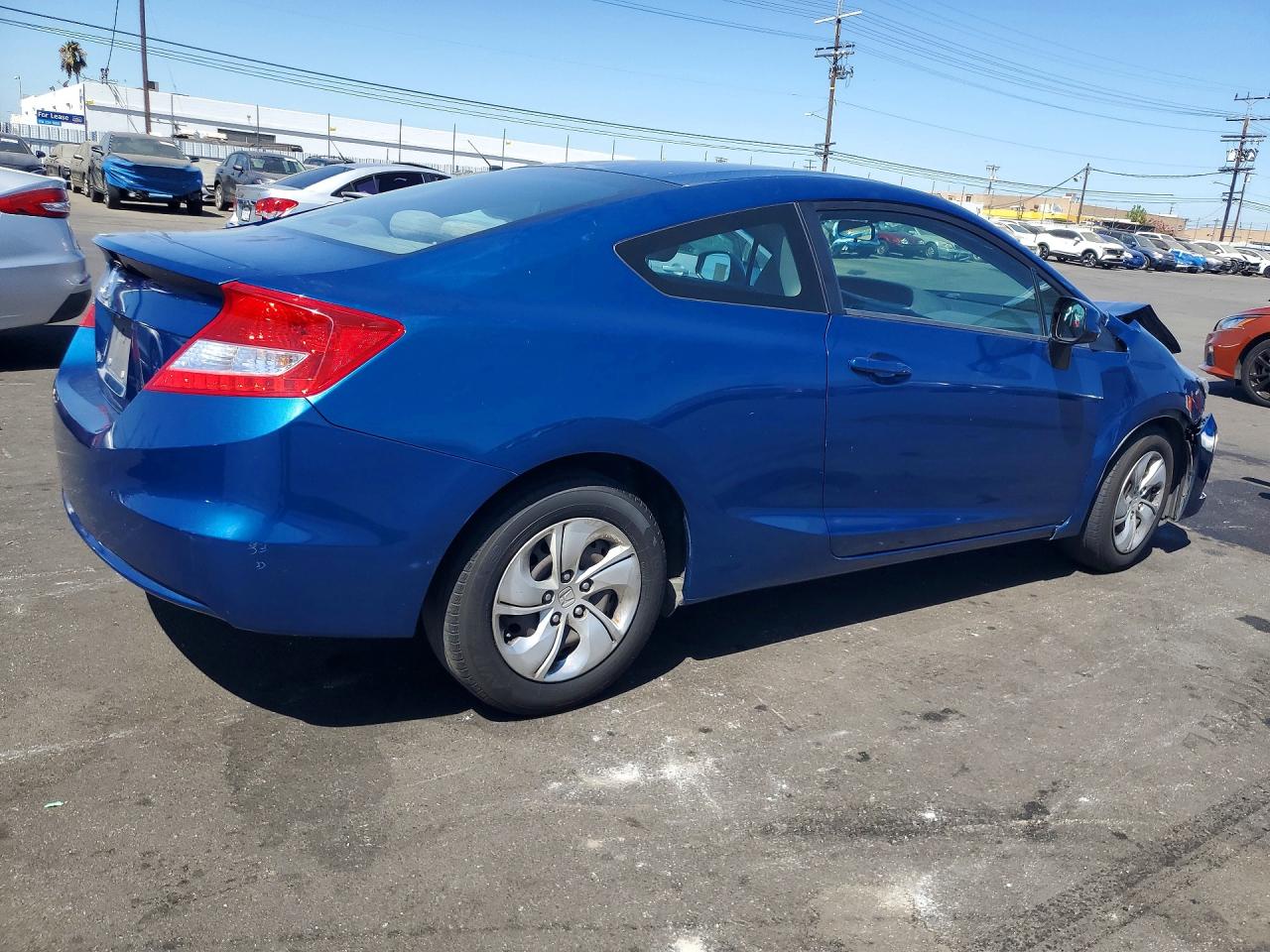 2013 Honda Civic Lx Blue vin: 2HGFG3B55DH530953
