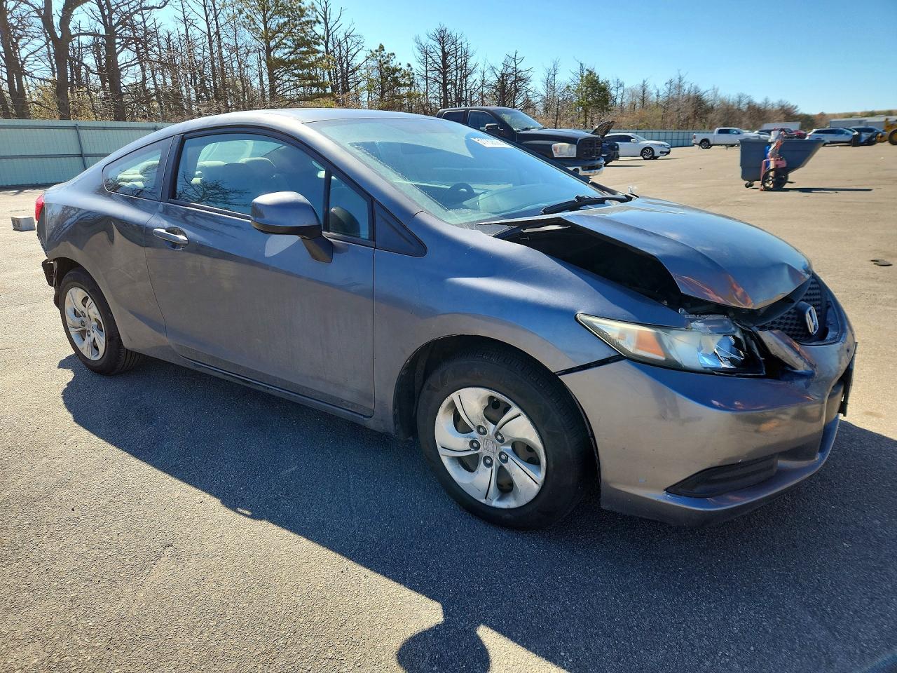 2013 Honda Civic Lx Gray vin: 2HGFG3B55DH531522