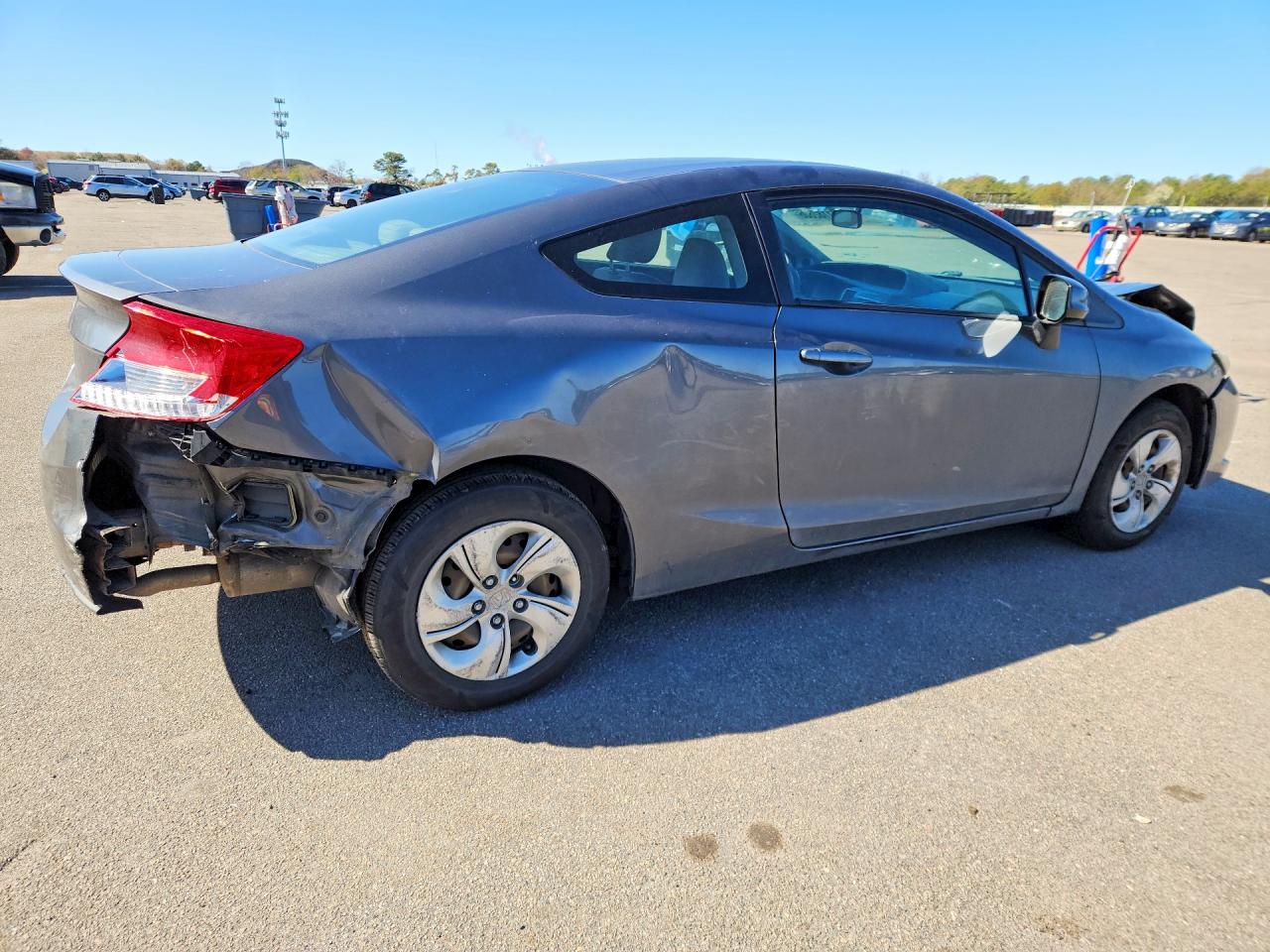 2013 Honda Civic Lx Gray vin: 2HGFG3B55DH531522