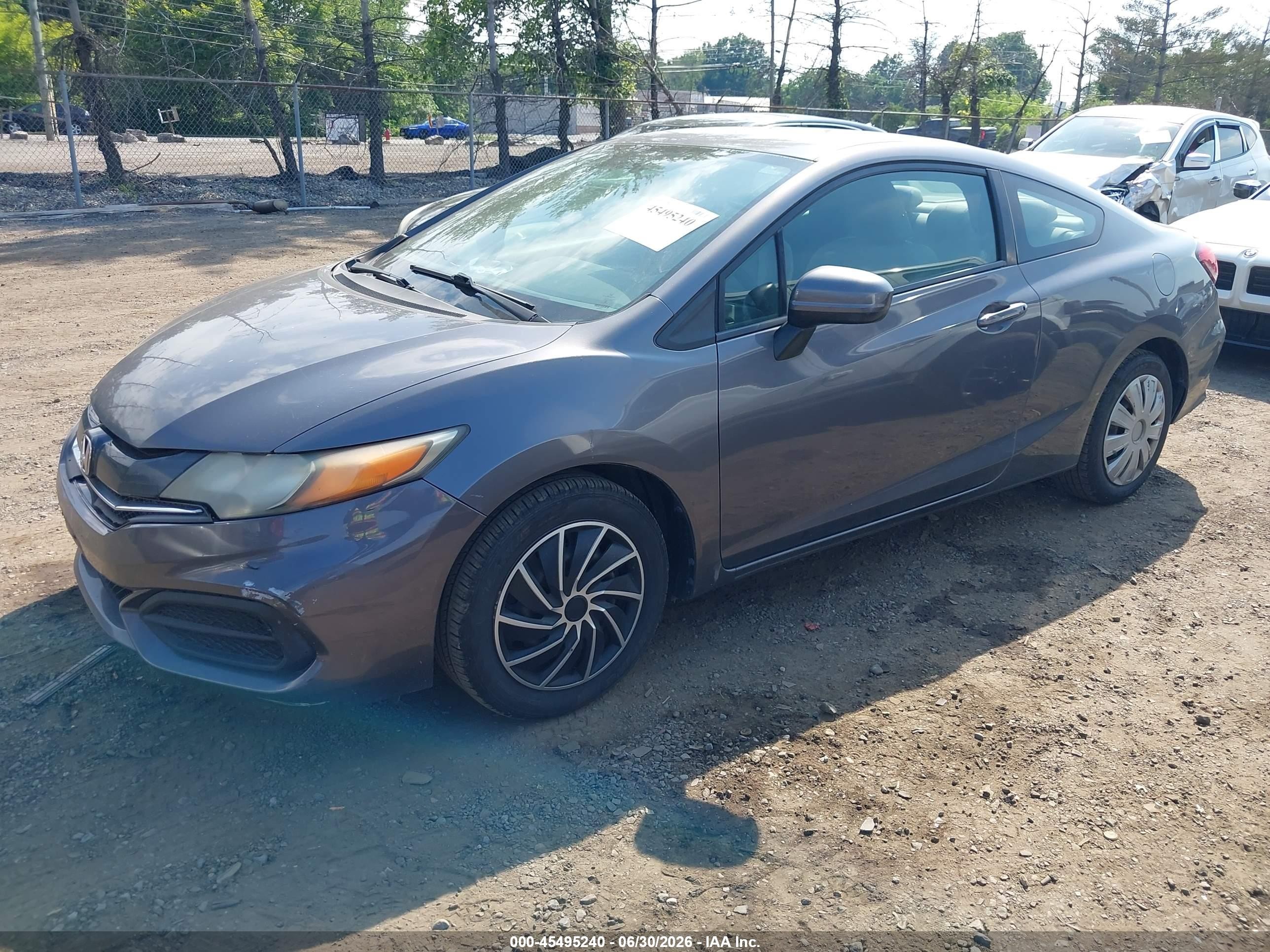 2014 Honda Civic Lx Gray vin: 2HGFG3B55EH522790