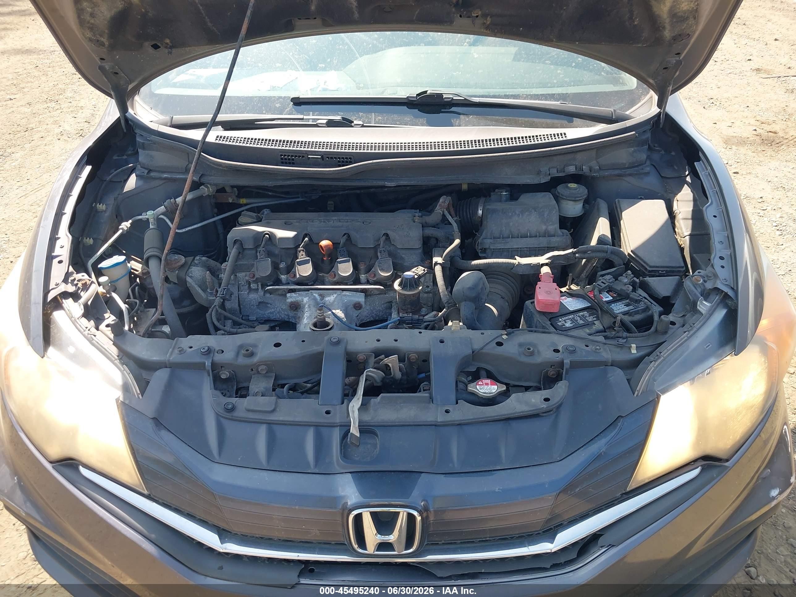2014 Honda Civic Lx Gray vin: 2HGFG3B55EH522790