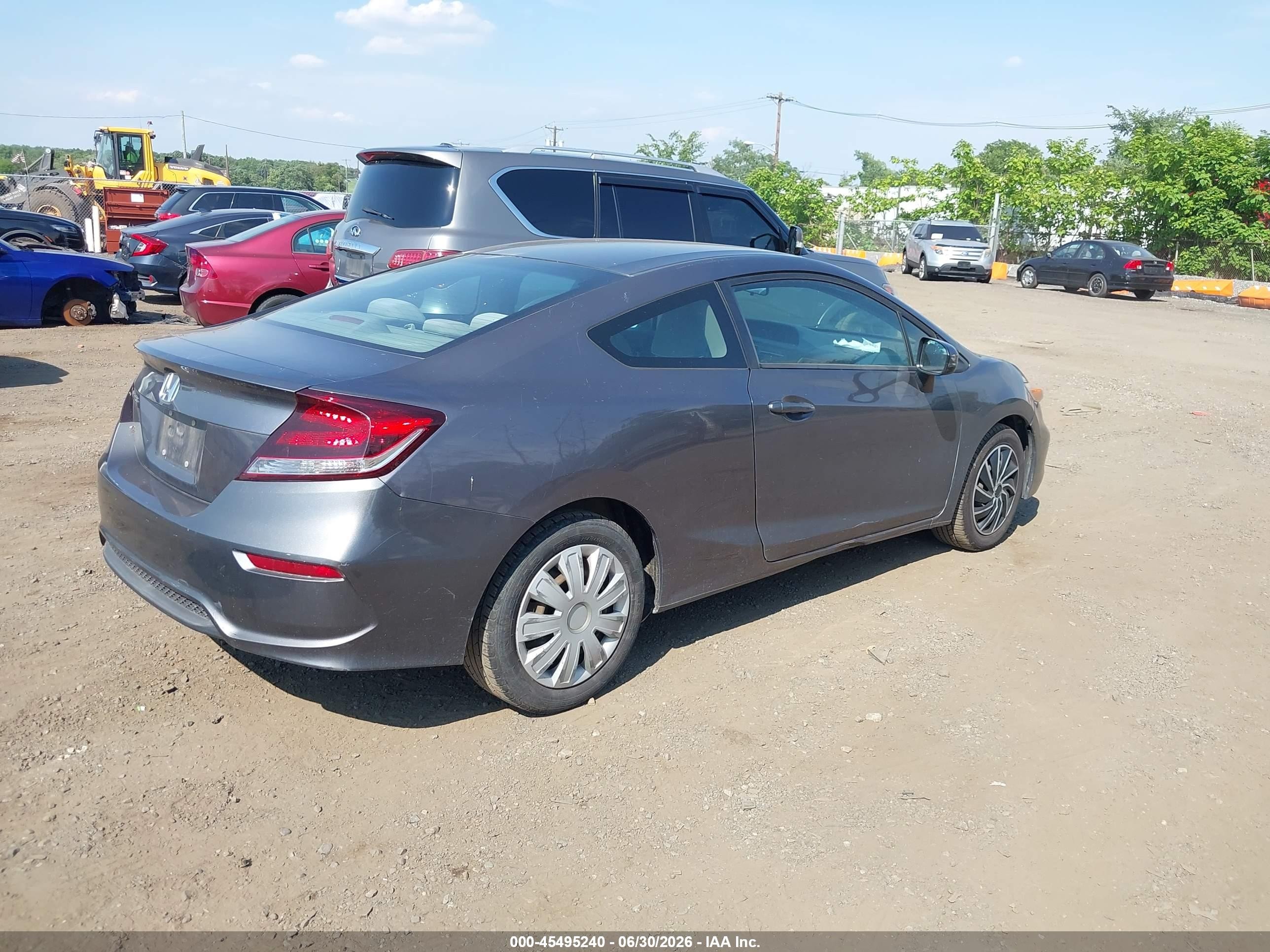 2014 Honda Civic Lx Gray vin: 2HGFG3B55EH522790